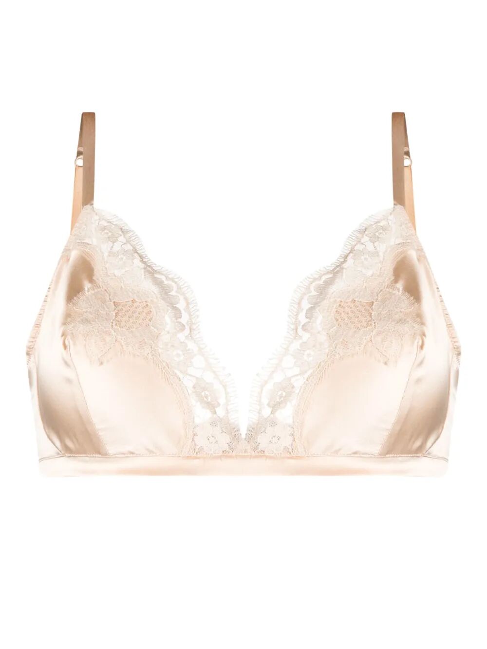 SOFT-CUP SATIN BRA WITH LACE DETAILING O1A01TONO13F0600 (Dolce & Gabbana / アンダーウェア ) | Dolce & Gabbana (ドルチェガッバーナ)