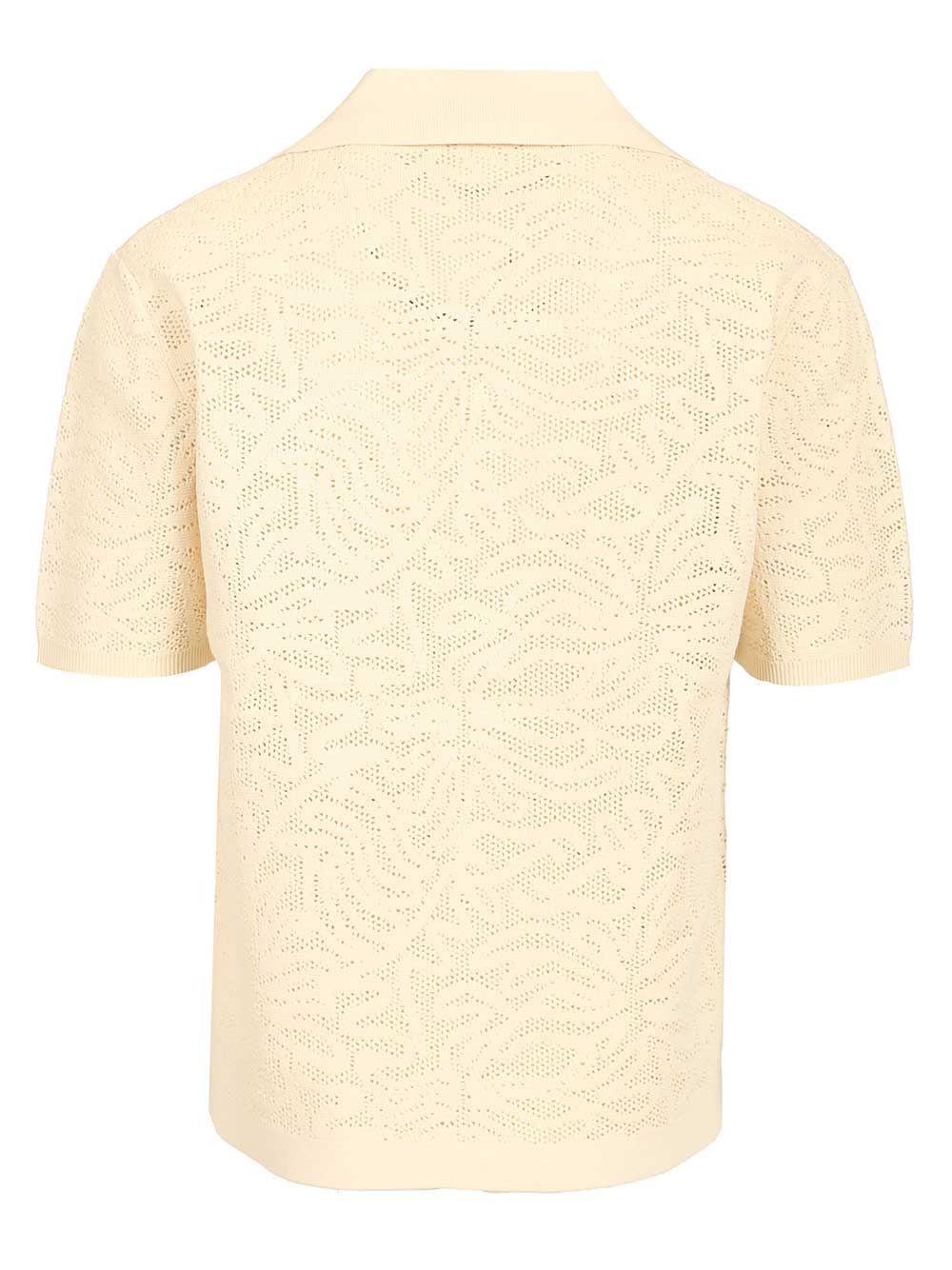 Chemise Maille Dentelle KCA174CO293OW (Drôle De Monsieur / シャツ・ブラウス ) | Drôle De Monsieur (ドロールドムッシュ)(1)