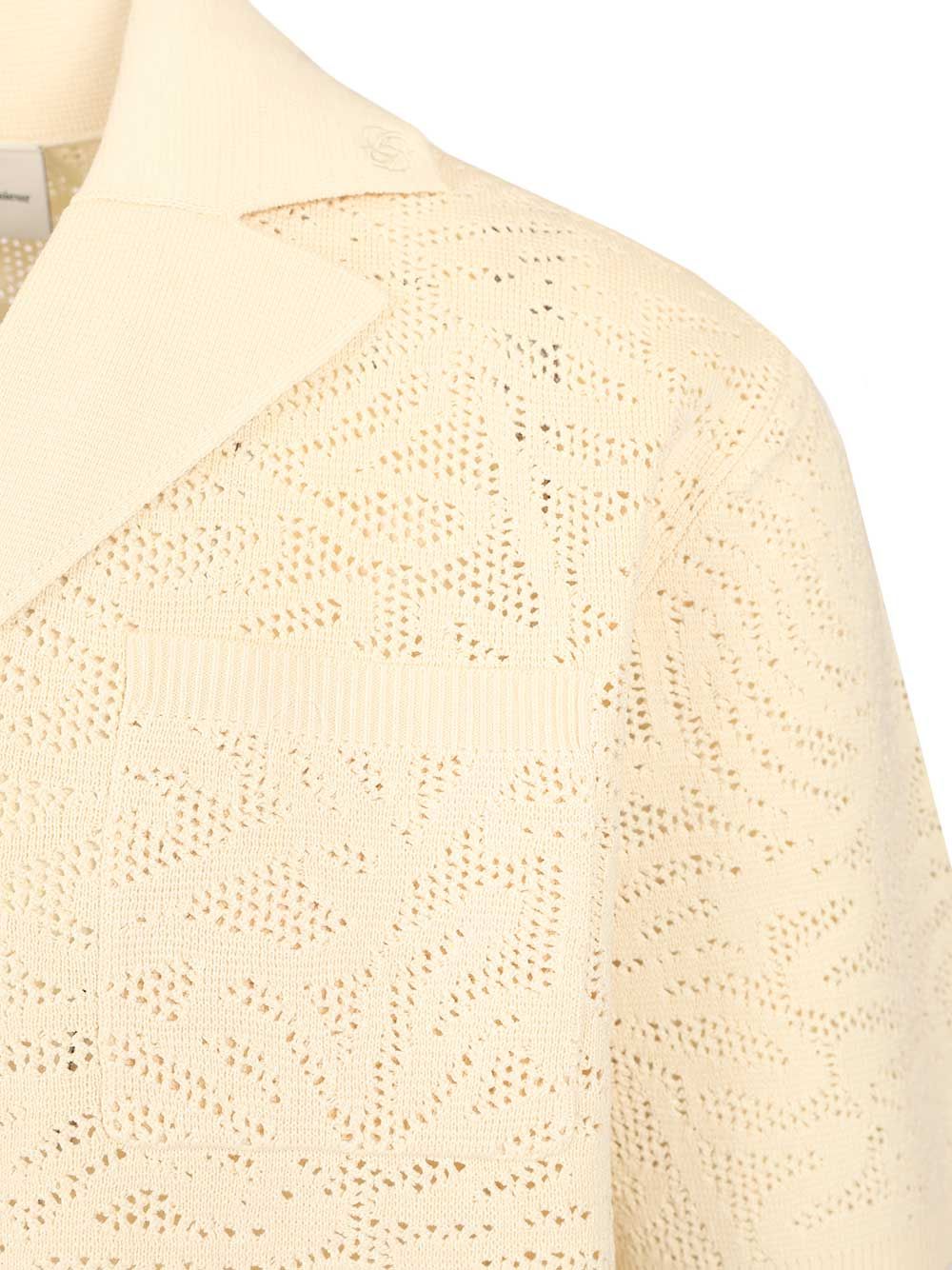 Chemise Maille Dentelle KCA174CO293OW (Drôle De Monsieur / シャツ・ブラウス ) | Drôle De Monsieur (ドロールドムッシュ)(3)