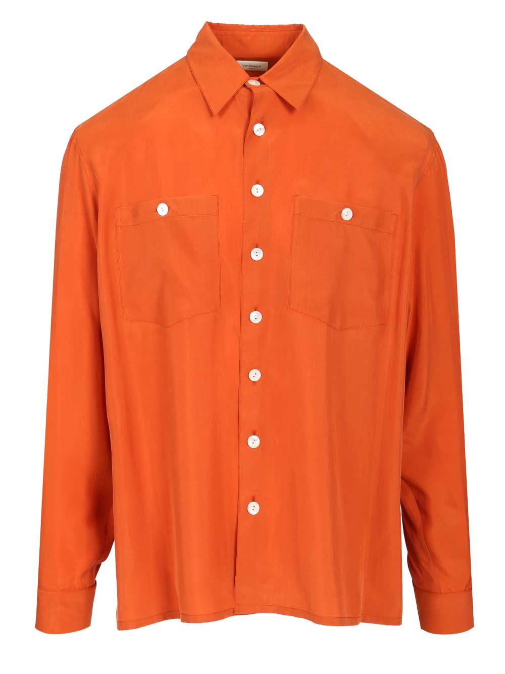 LOOK 1 - CHEMISE PYJAMA HABOUTAI DENSE LAVE 854240Y6J786550 (Saint Laurent / シャツ・ブラウス ) | Saint Laurent (サンローラン)