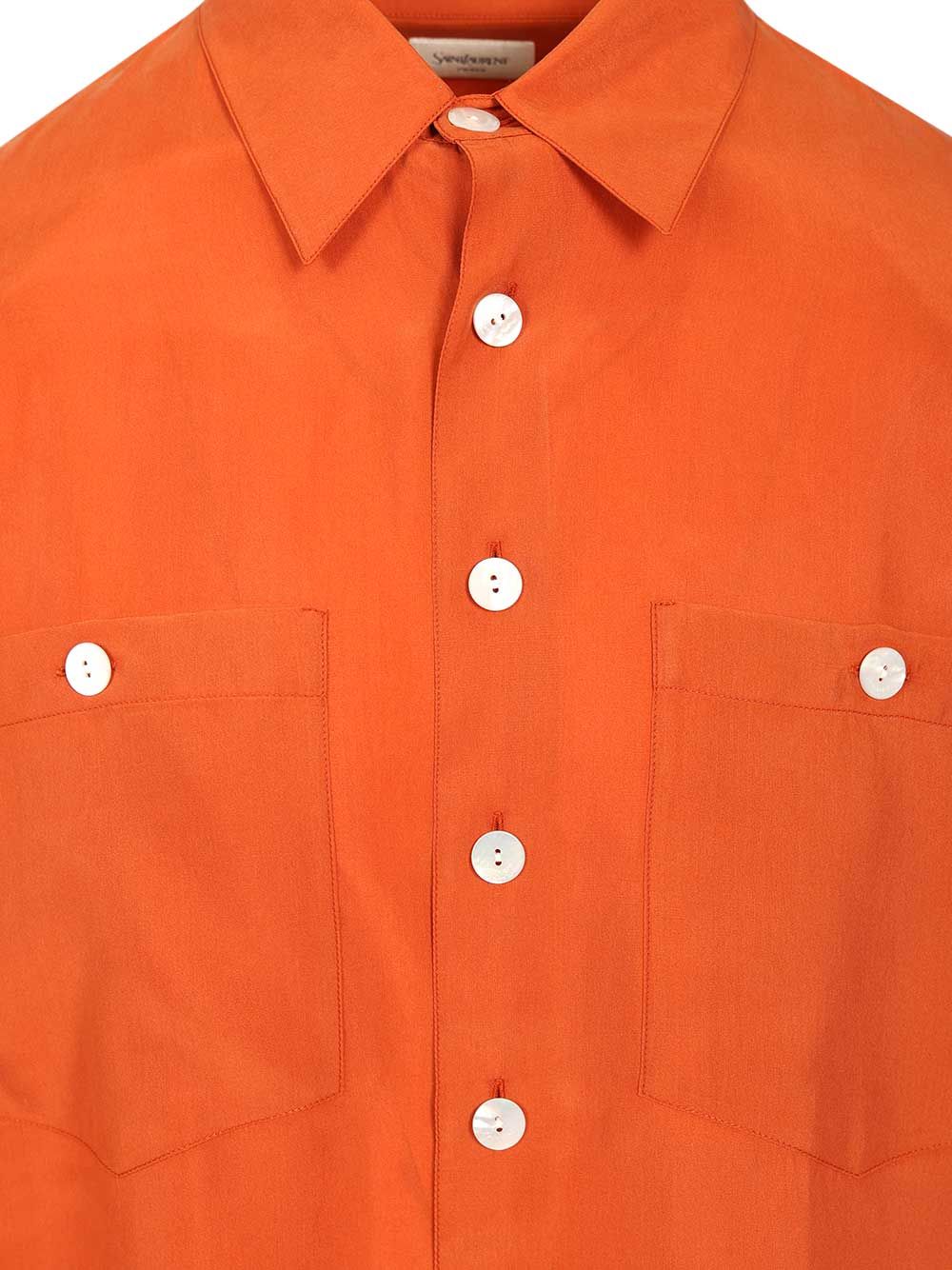 LOOK 1 - CHEMISE PYJAMA HABOUTAI DENSE LAVE 854240Y6J786550 (Saint Laurent / シャツ・ブラウス ) | Saint Laurent (サンローラン)(3)