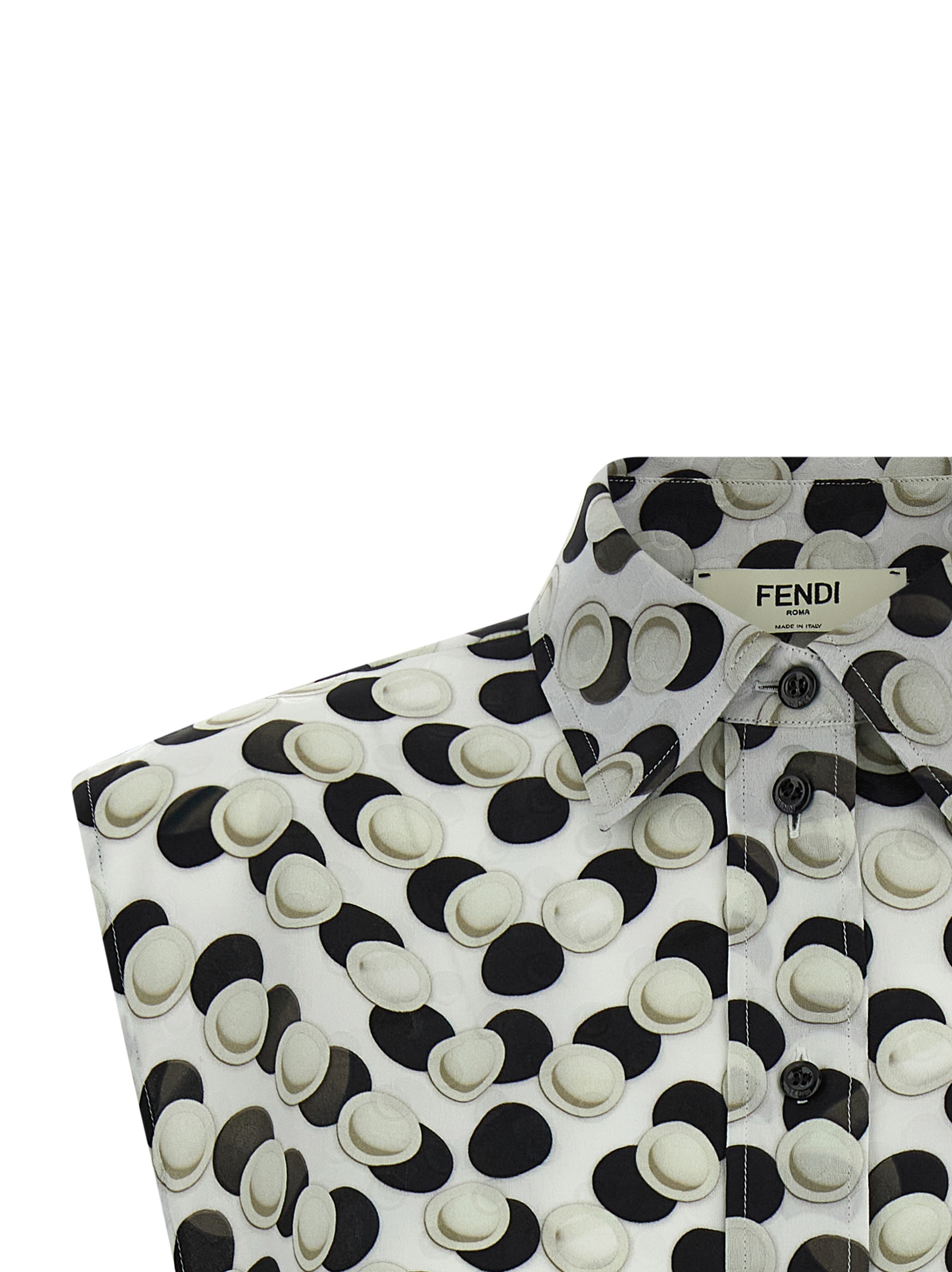 Polka dot crop top FS8332AW9IF0GME (FENDI / シャツ・ブラウス ) | FENDI (フェンディ)(2)