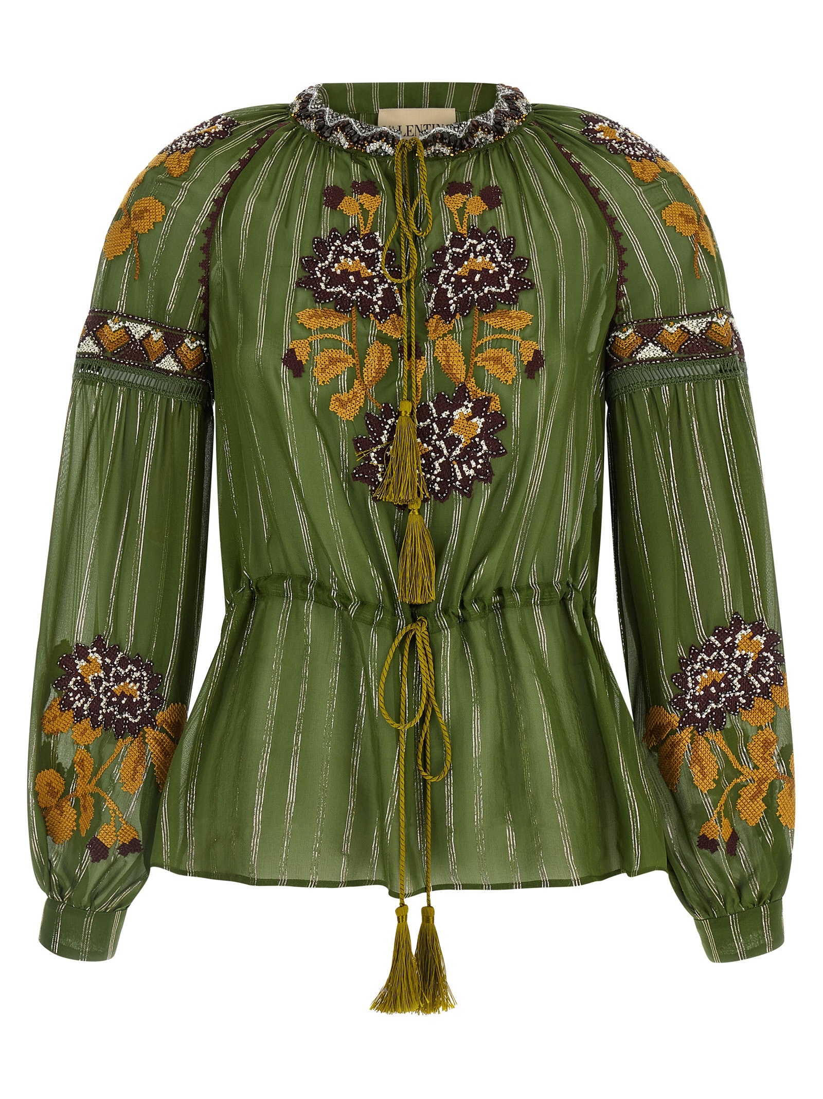 Valentino Garavani embroidered lurex silk shirt B3AEBB69W2C9M (Valentino Garavani / シャツ・ブラウス ) | Valentino Garavani (ヴァレンティノ)