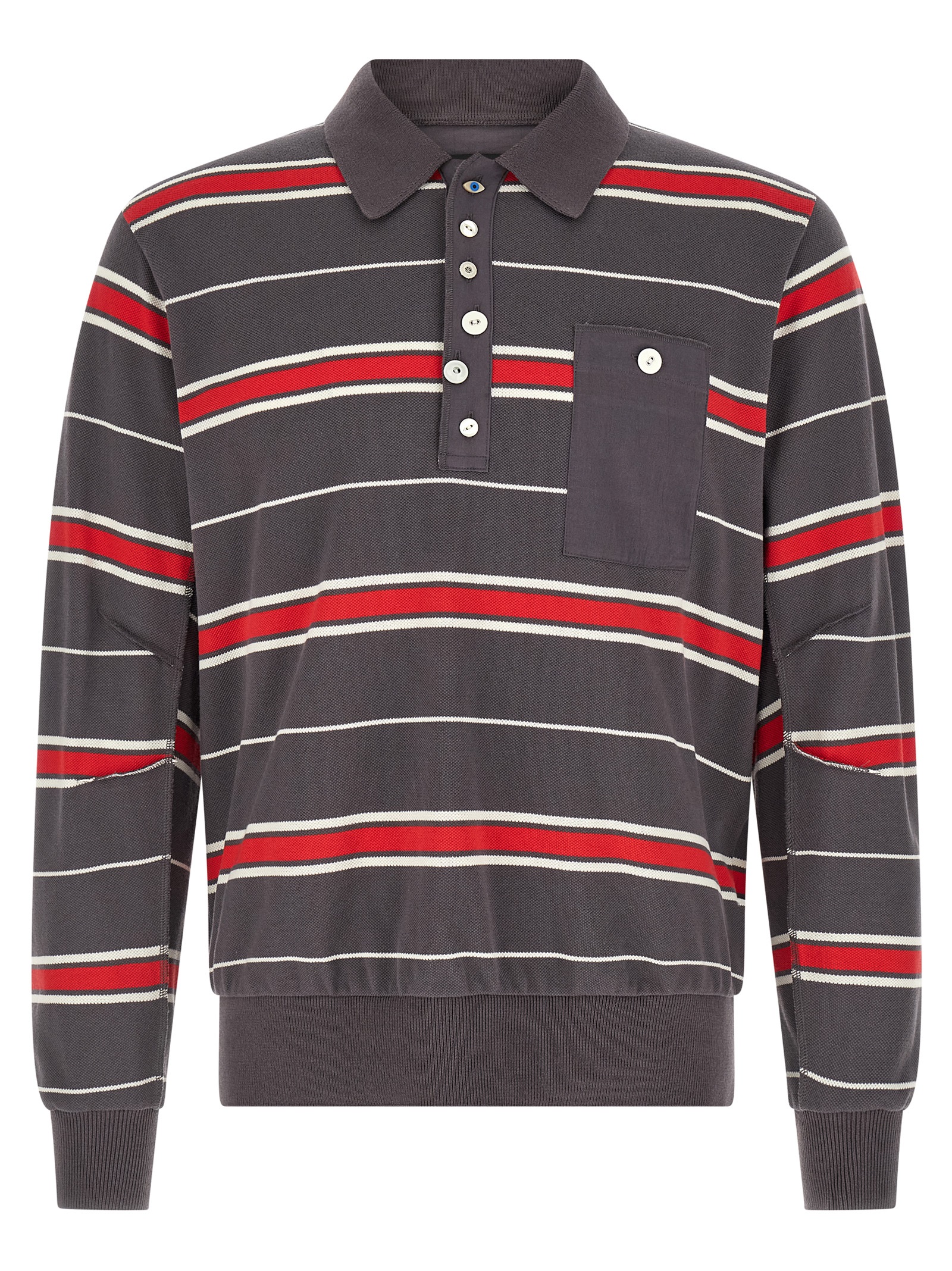 'UC1F4804-2' polo shirt UC1F48042GRAYBORDER (UNDERCOVER / ポロシャツ ) | UNDERCOVER (アンダーカバー)