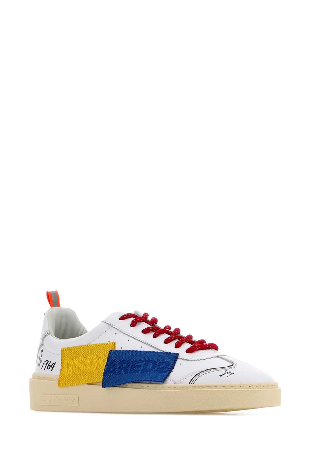 White leather Rider sneakers SNM048301508699M2649 (Dsquared2 / スニーカー ) | Dsquared2 (ディースクエアード)(1)