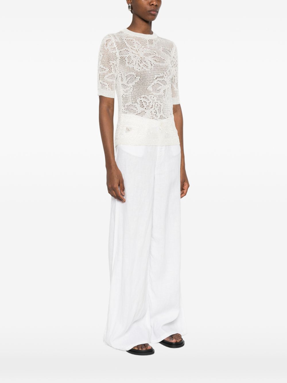 Fabiana Filippi T-shirts and Polos White MAD276F131D8640150 (FABIANA FILIPPI / ニット・セーター・カーディガン ) | FABIANA FILIPPI (ファビアナフィリッピ)(3)