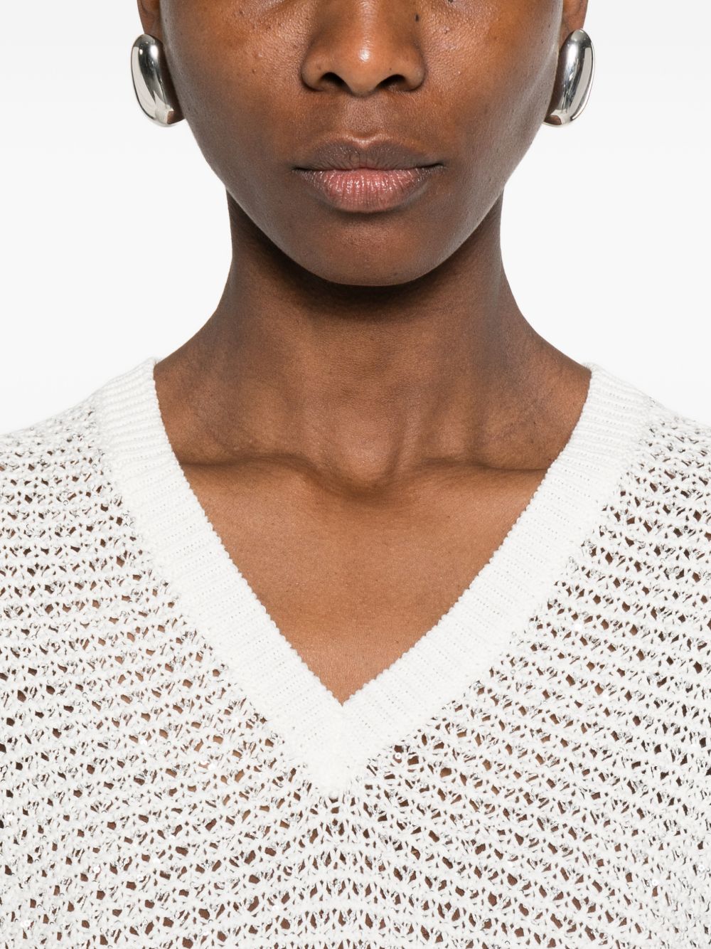 Fabiana Filippi T-shirts and Polos White MAD276F531M120VR1 (FABIANA FILIPPI / Tシャツ・カットソー ) | FABIANA FILIPPI (ファビアナフィリッピ)(2)