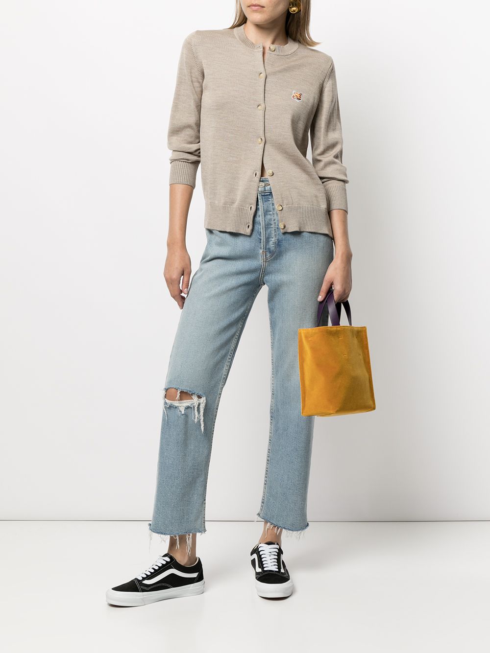 MAISON KITSUNE' Sweaters Beige HW00521KT1036H250 (Maison Kitsuné / ニット・セーター・カーディガン ) | Maison Kitsuné (メゾン キツネ)(1)