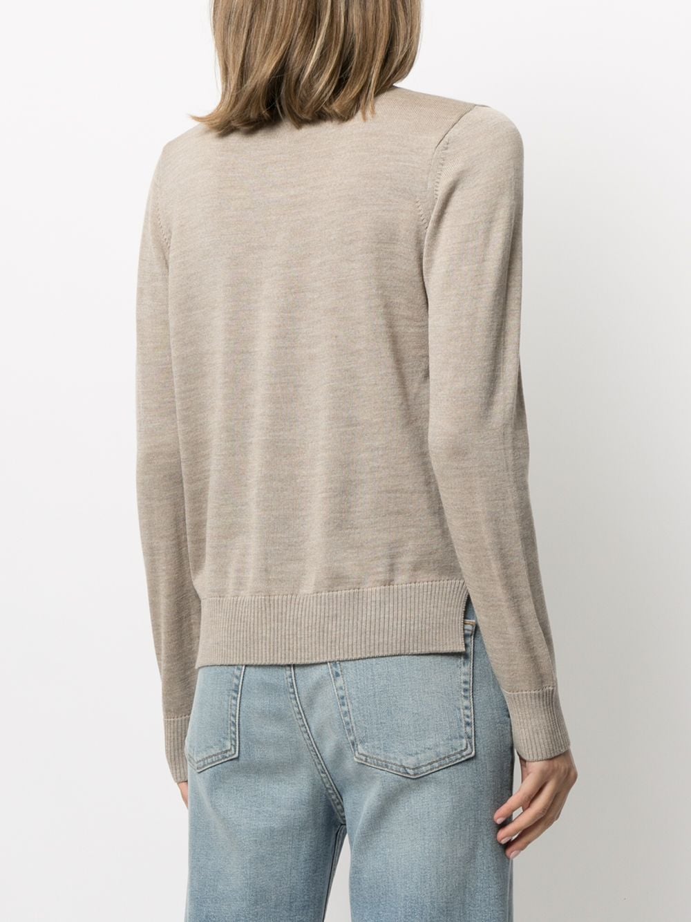 MAISON KITSUNE' Sweaters Beige HW00521KT1036H250 (Maison Kitsuné / ニット・セーター・カーディガン ) | Maison Kitsuné (メゾン キツネ)(3)