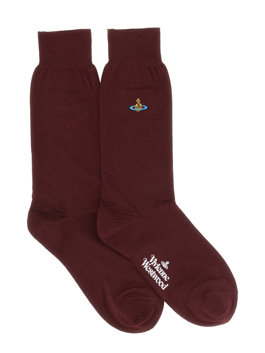 SOCKS WITH ORB EMBROIDERY 81040001K0025H401 (Vivienne Westwood / アンダーウェア ) | Vivienne Westwood (ヴィヴィアン・ウェストウッド)