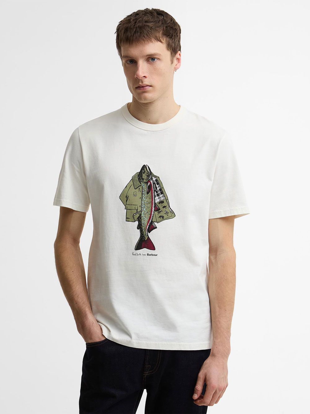 PAUL SMITH LOVES BARBOUR: FISHING JACKET T-SHIRT MTS1612WH32 (Barbour / Tシャツ・カットソー ) | Barbour (バブアー)(1)