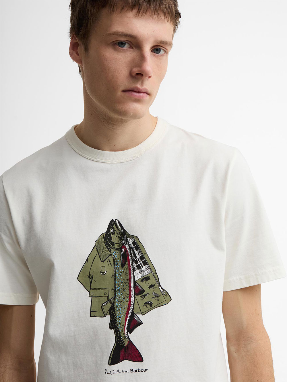 PAUL SMITH LOVES BARBOUR: FISHING JACKET T-SHIRT MTS1612WH32 (Barbour / Tシャツ・カットソー ) | Barbour (バブアー)(3)
