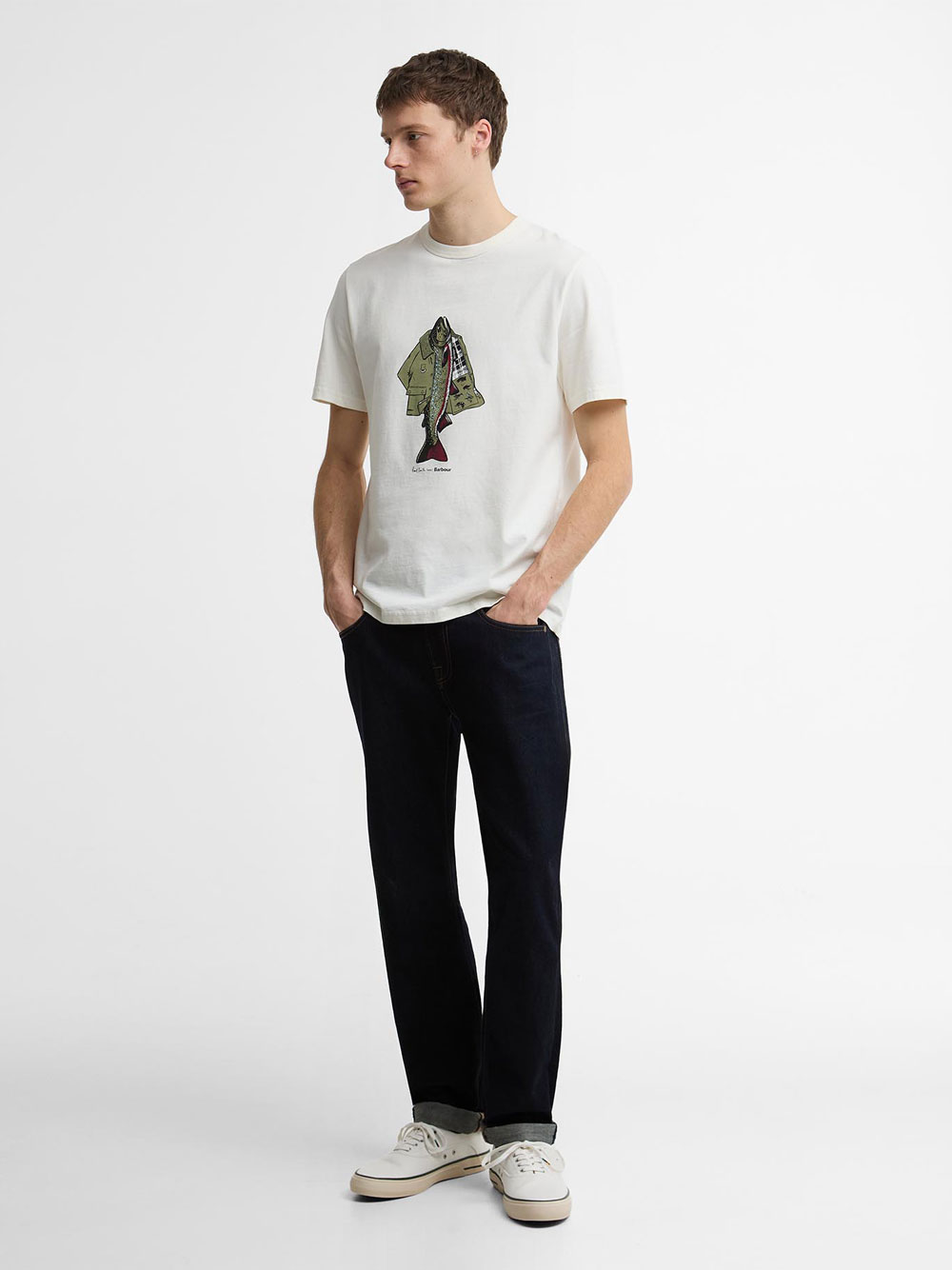 PAUL SMITH LOVES BARBOUR: FISHING JACKET T-SHIRT MTS1612WH32 (Barbour / Tシャツ・カットソー ) | Barbour (バブアー)(5)