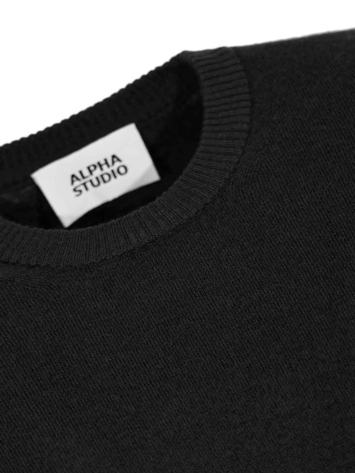 Slim Crew-Neck Sweater AU3010C1002 (ALPHA STUDIO / ニット・セーター・カーディガン ) | ALPHA STUDIO (アルファ ストゥディオ)(2)
