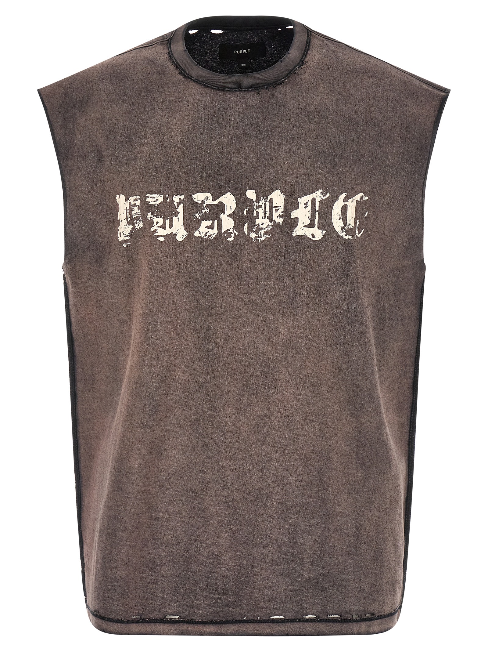 'Worn Gothic' tank top P103TBSP226BLACK (PURPLE / タンクトップ・キャミソール ) | PURPLE (パープル)