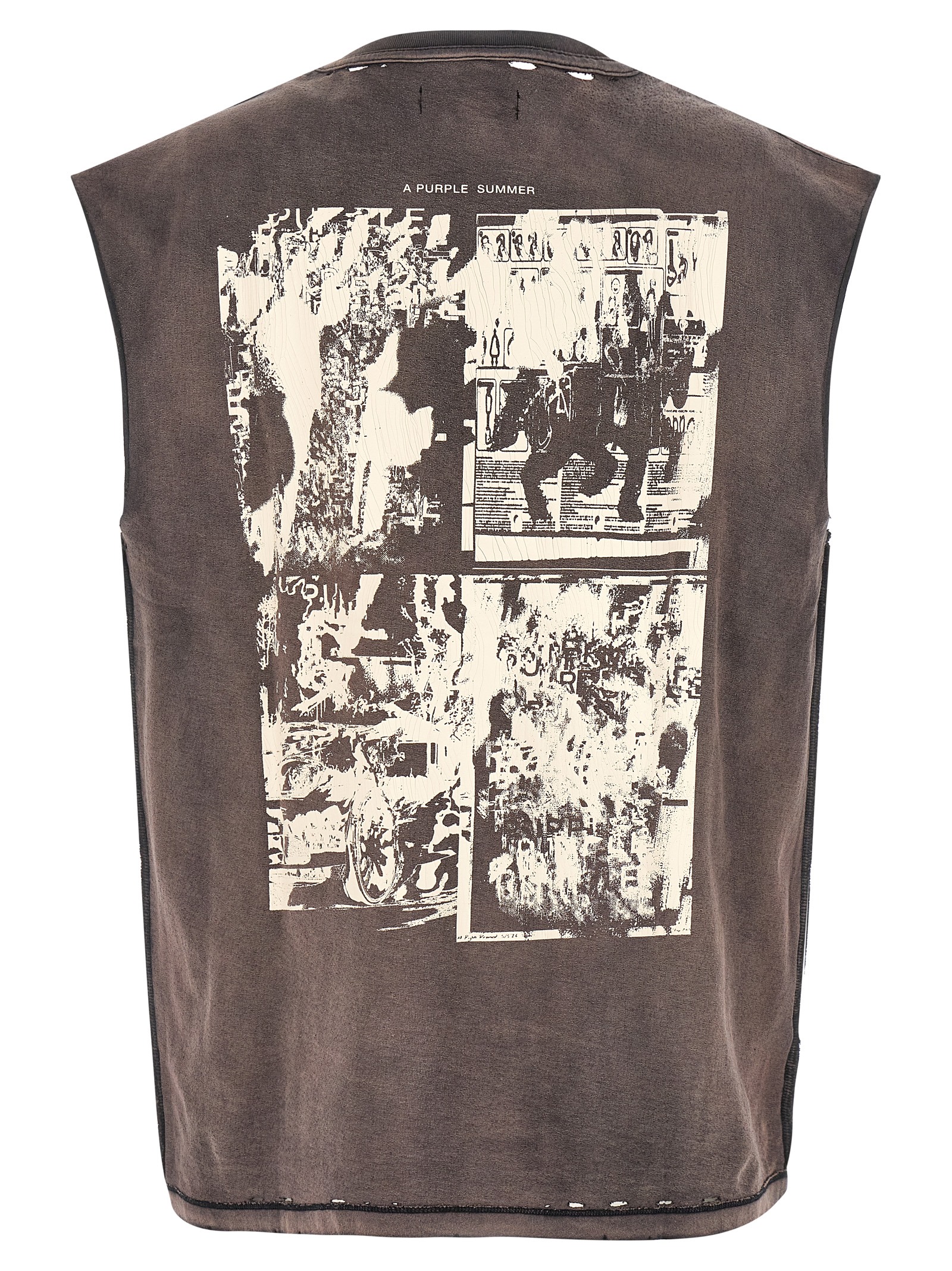 'Worn Gothic' tank top P103TBSP226BLACK (PURPLE / タンクトップ・キャミソール ) | PURPLE (パープル)(1)