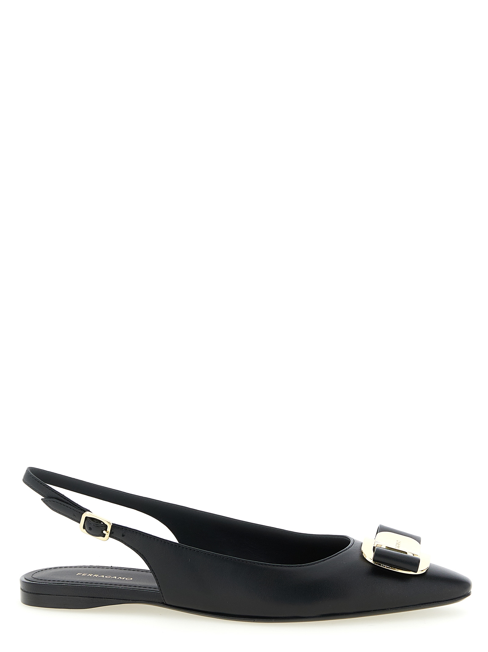 'Zelmy' slingback 790605NERO (FERRAGAMO / フラットシューズ ) | FERRAGAMO (フェラガモ)