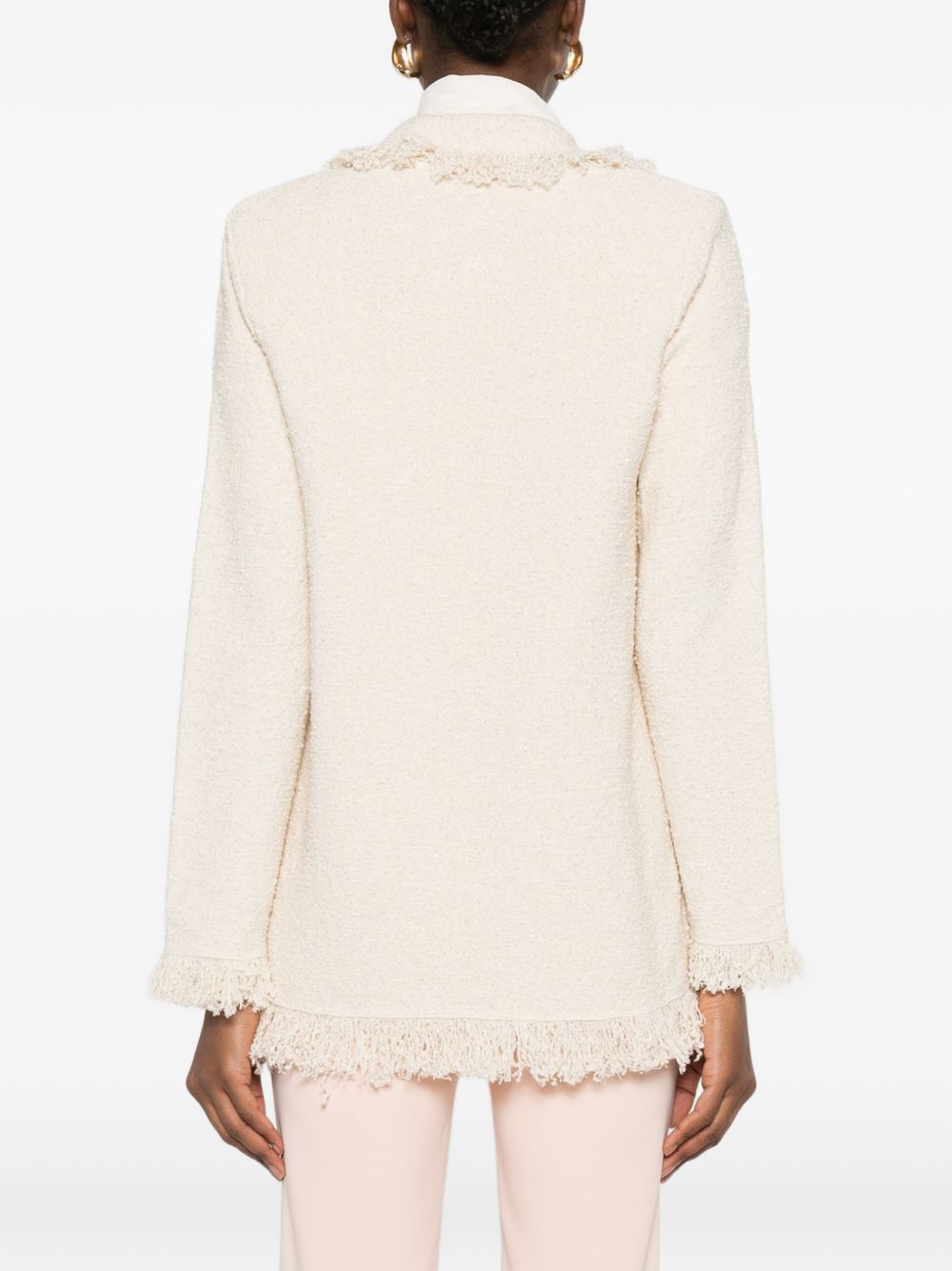 Elisabetta Franchi Jackets White MK11R62E2193 (Elisabetta Franchi / ブレザー・ジャケット ) | Elisabetta Franchi (エリザベッタ フランキ)(1)