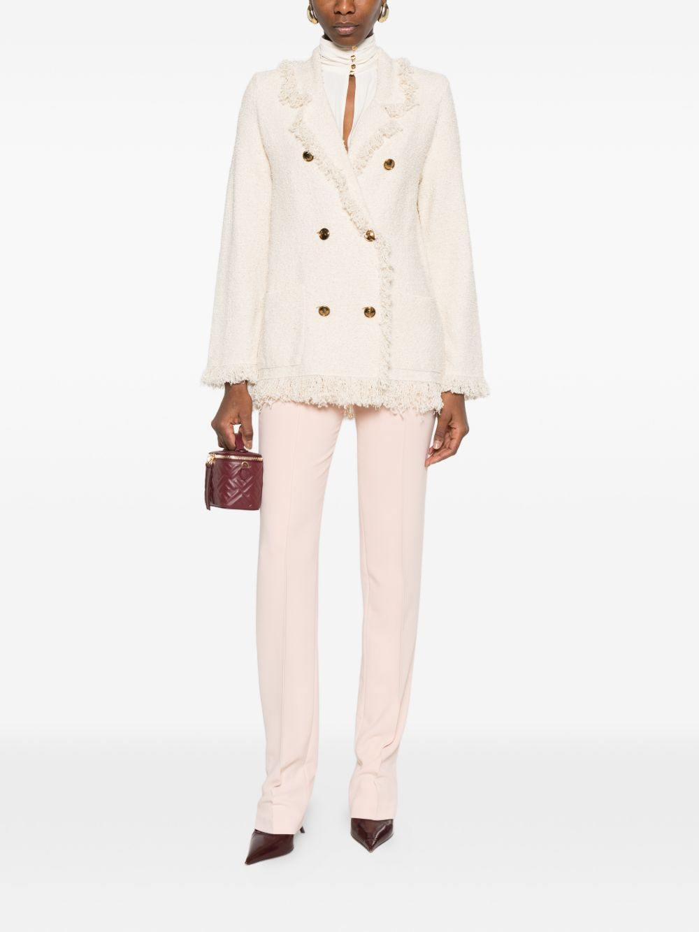 Elisabetta Franchi Jackets White MK11R62E2193 (Elisabetta Franchi / ブレザー・ジャケット ) | Elisabetta Franchi (エリザベッタ フランキ)(4)