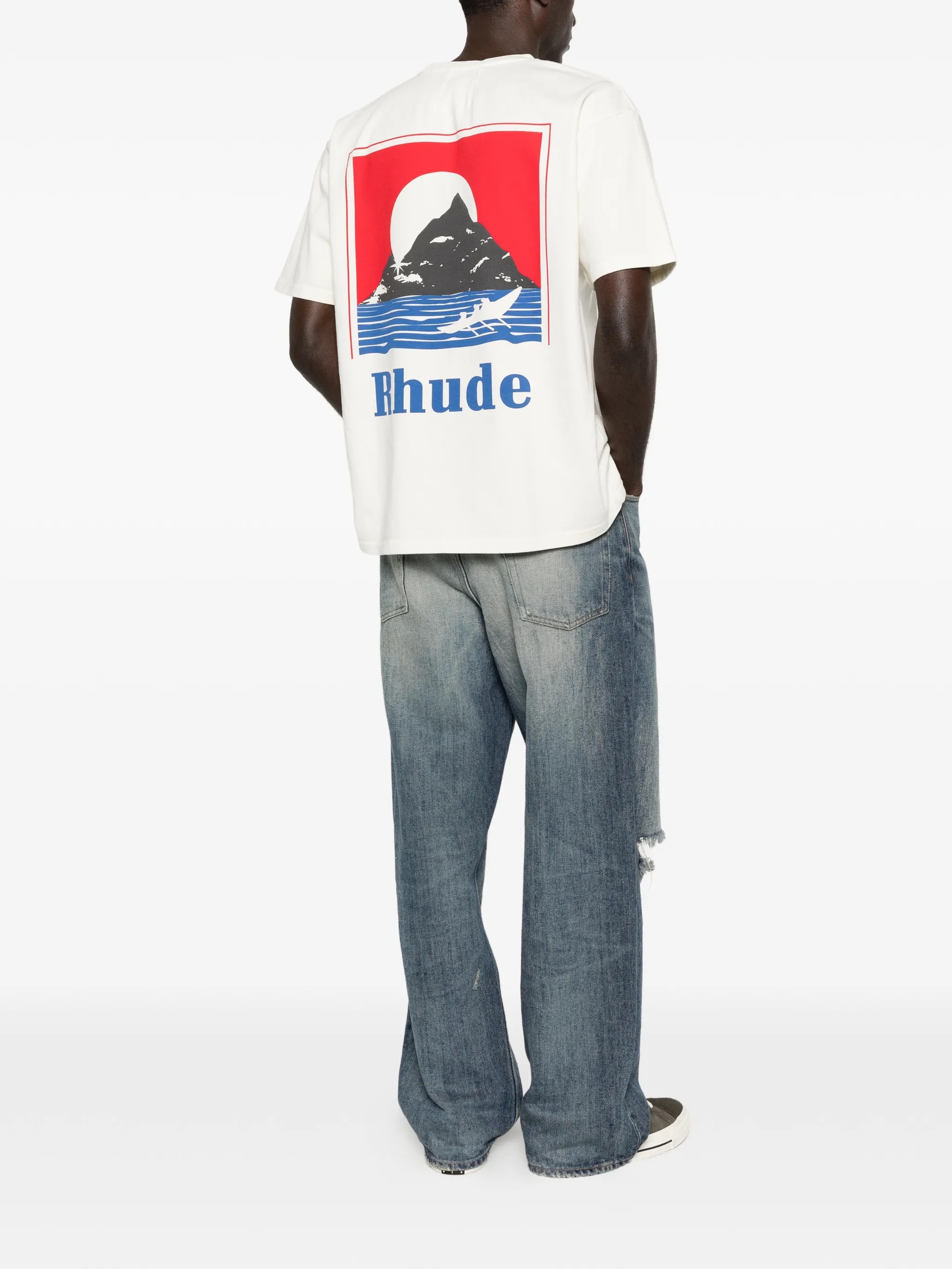 Rhude T-shirts and Polos White RHPS26TT180126010WHITE (RHUDE / Tシャツ・カットソー ) | RHUDE (ルード)(1)
