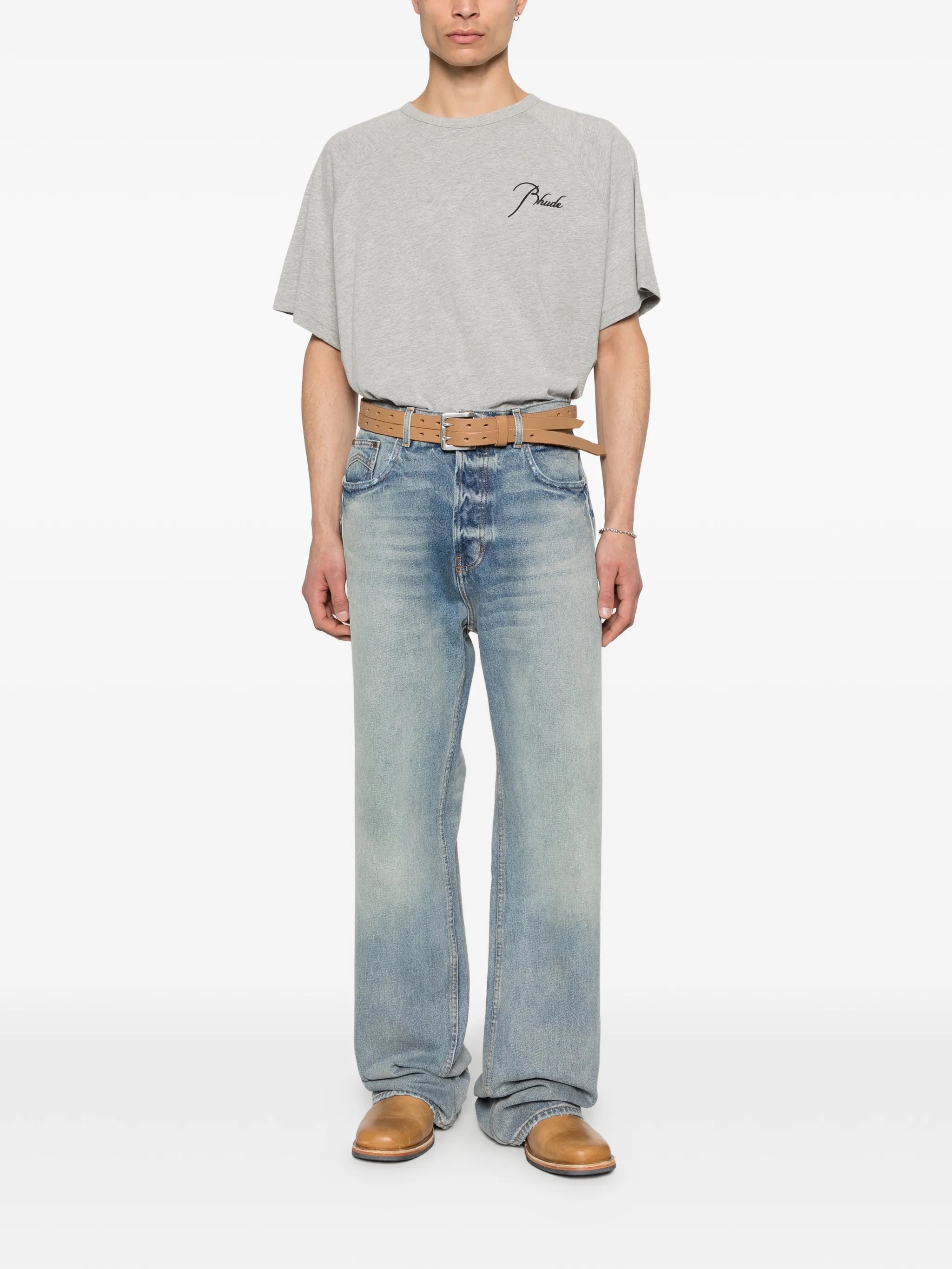 Rhude T-shirts and Polos Grey RHPS26TT011033168 (RHUDE / Tシャツ・カットソー ) | RHUDE (ルード)(1)
