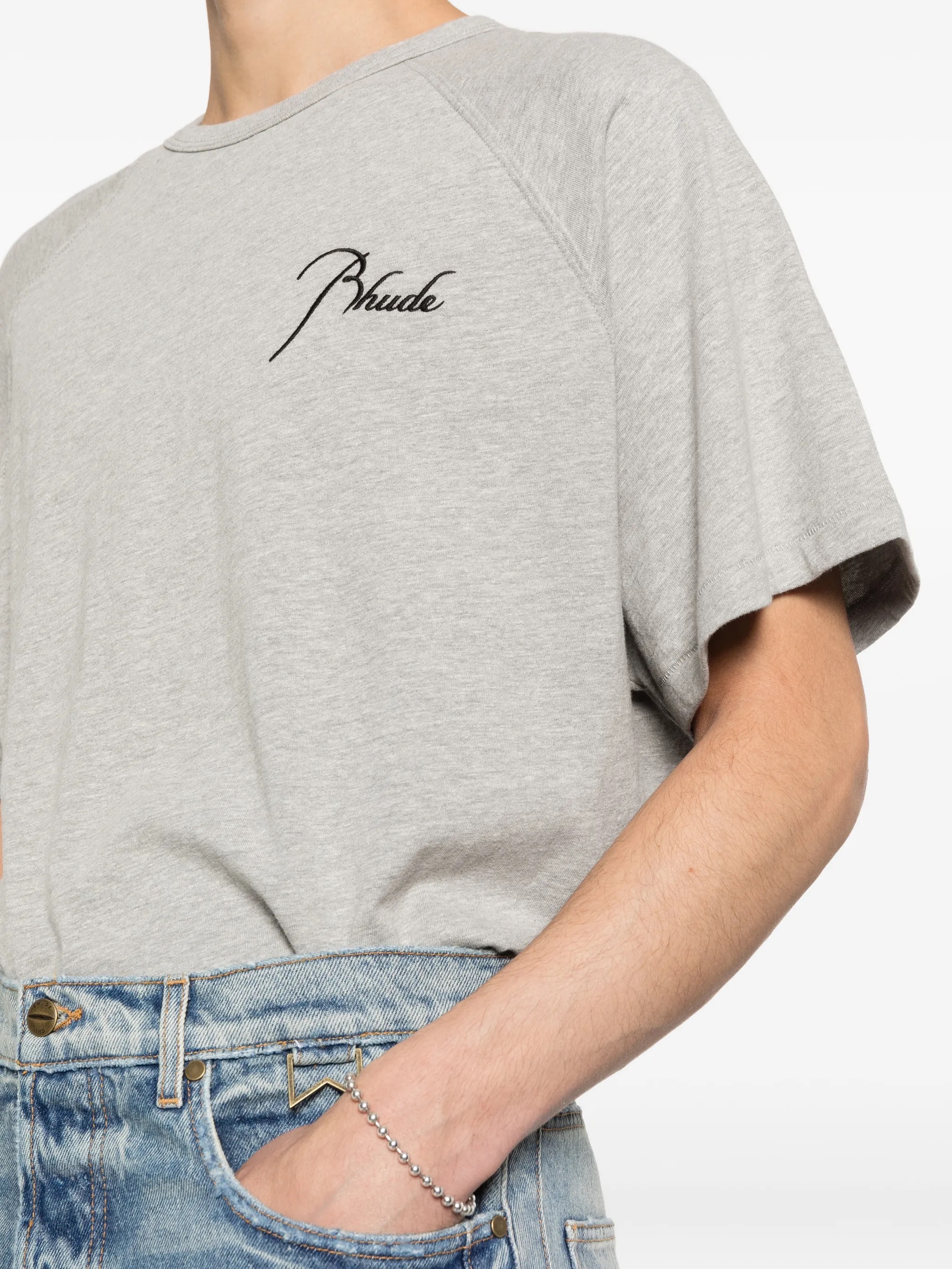 Rhude T-shirts and Polos Grey RHPS26TT011033168 (RHUDE / Tシャツ・カットソー ) | RHUDE (ルード)(4)