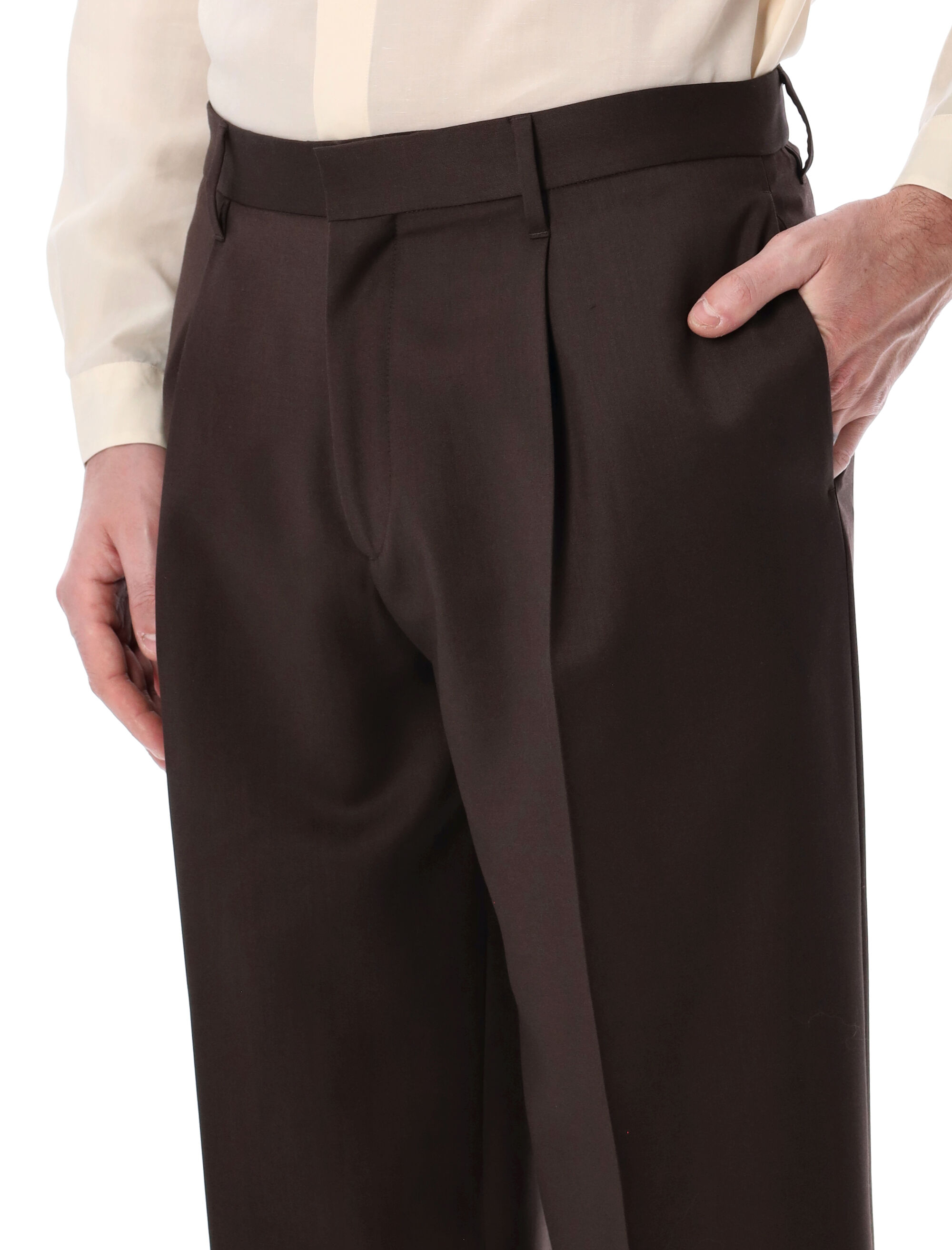 Lardini Trousers Brown PAMIGIOCN64414450 (LARDINI / パンツ ) | LARDINI (ラルディーニ)(2)