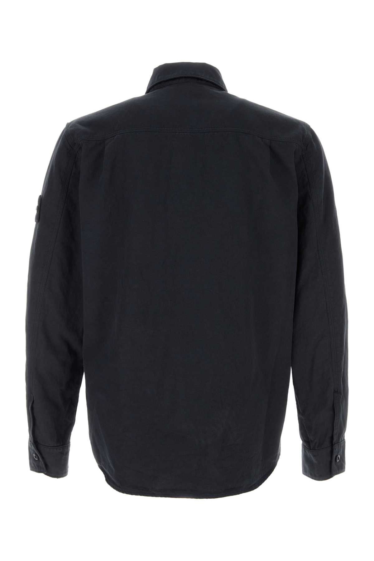 Navy blue cotton blend shirt L1S151200012S0F36V0020 (STONE ISLAND / シャツ・ブラウス ) | STONE ISLAND (ストーンアイランド)(1)