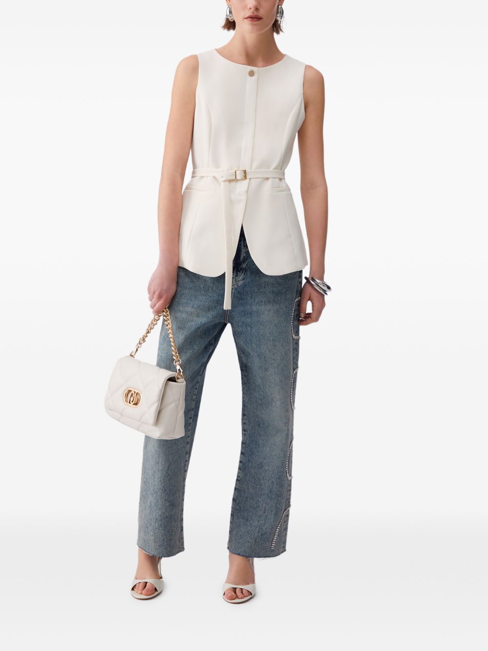 Liu Jo Jackets Cream WA6209TS896X0760 (LIU•JO / ベスト ) | LIU•JO (リュー・ジョー)(4)