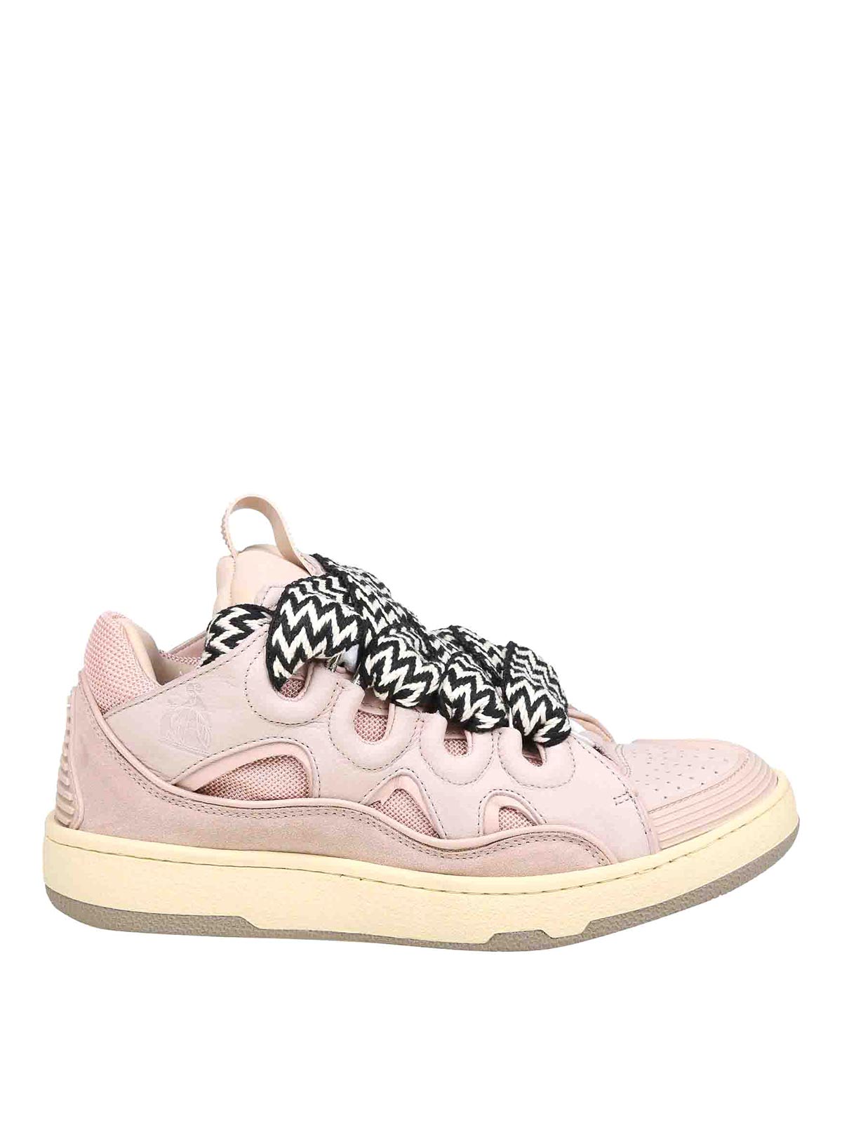 Curb Sneakers In White And Pink Leather FUSKDK12DRA3P26 (LANVIN / スニーカー ) | LANVIN (ランバン)