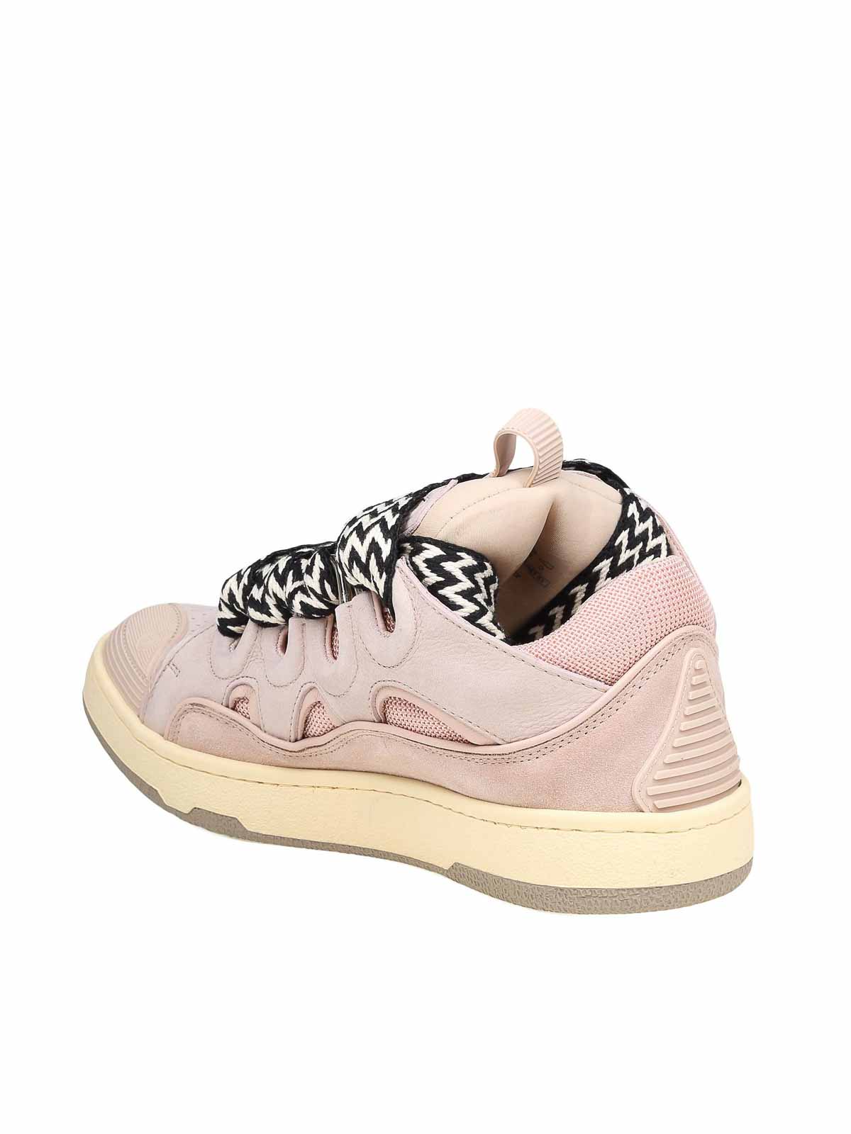 Curb Sneakers In White And Pink Leather FUSKDK12DRA3P26 (LANVIN / スニーカー ) | LANVIN (ランバン)(3)