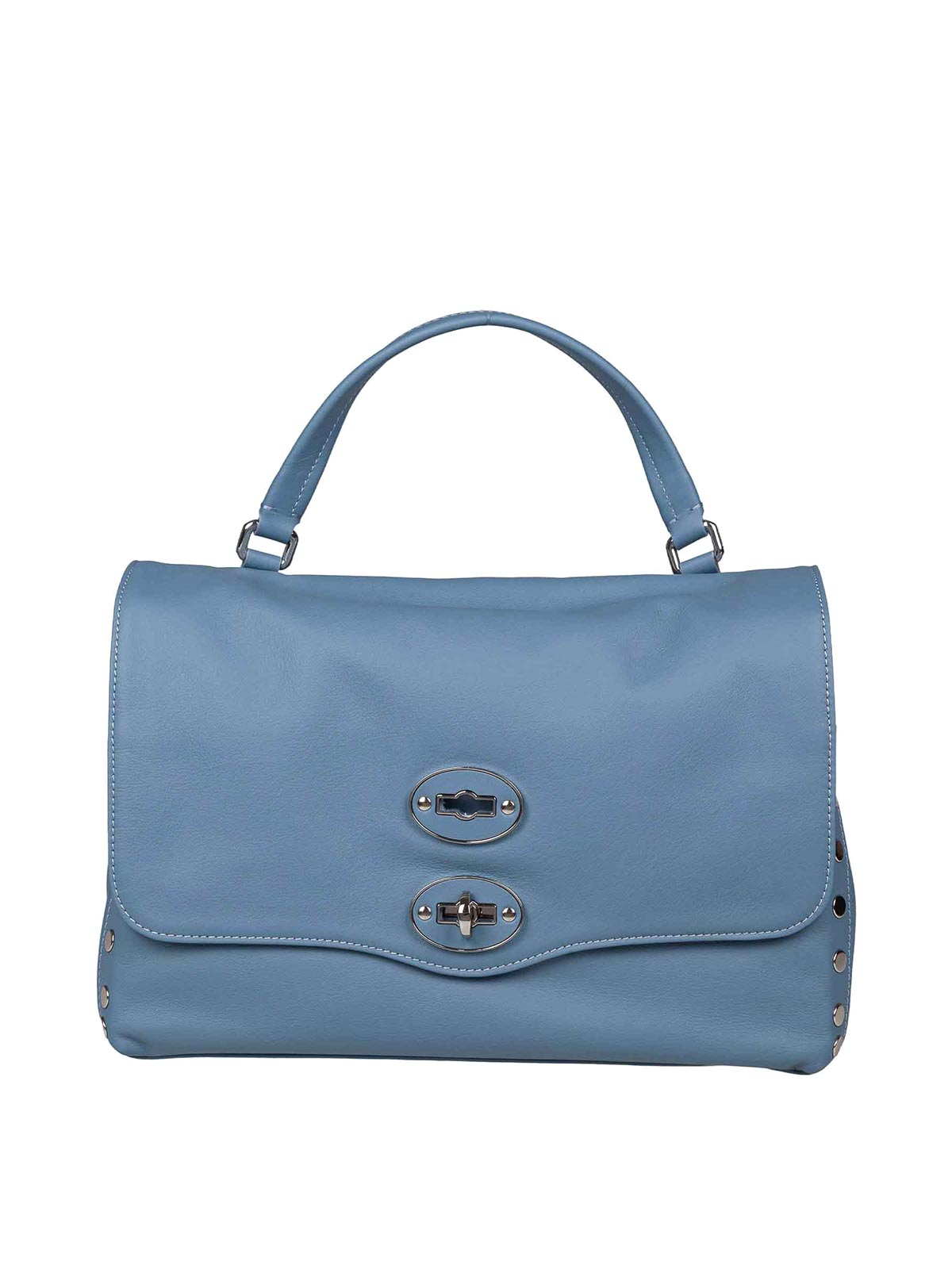 Postina Saeta S Blue Leather Bag 0680101910000Z0618S (ZANELLATO / ハンドバッグ・ショルダーバッグ ) | ZANELLATO (ザネラート)