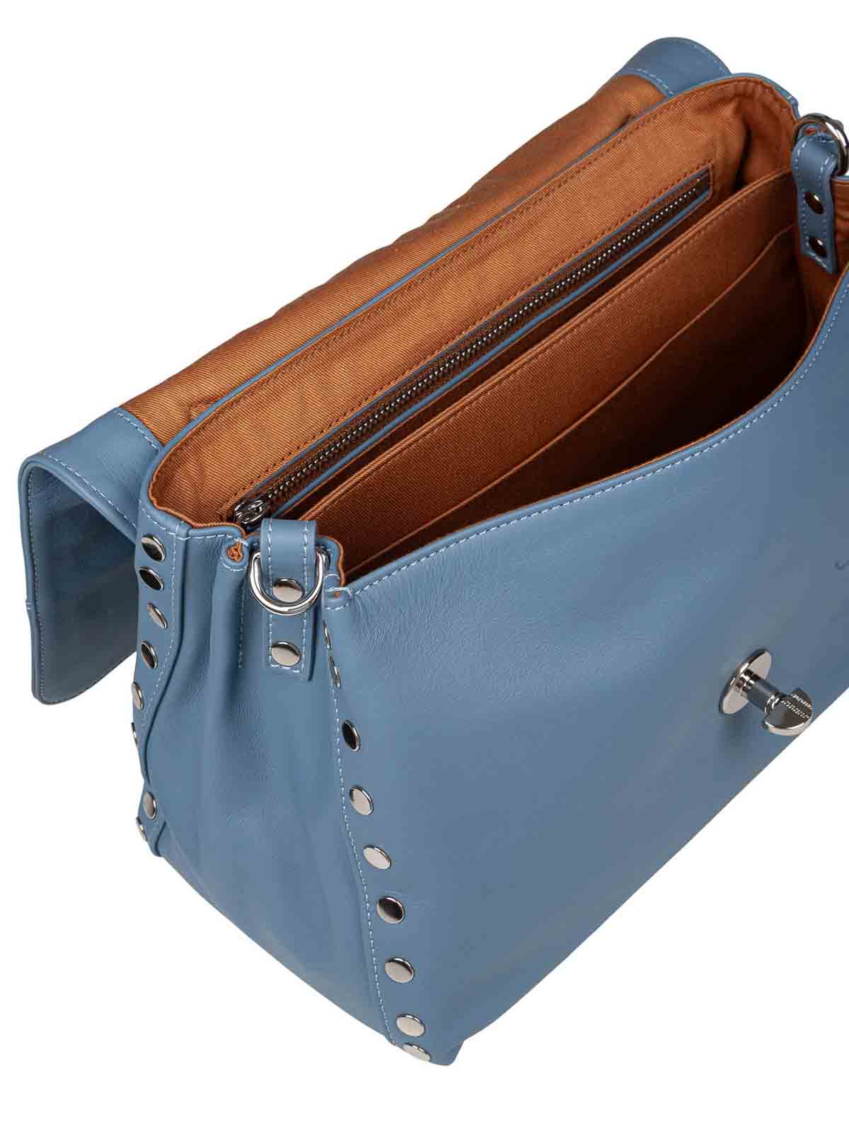 Postina Saeta S Blue Leather Bag 0680101910000Z0618S (ZANELLATO / ハンドバッグ・ショルダーバッグ ) | ZANELLATO (ザネラート)(3)