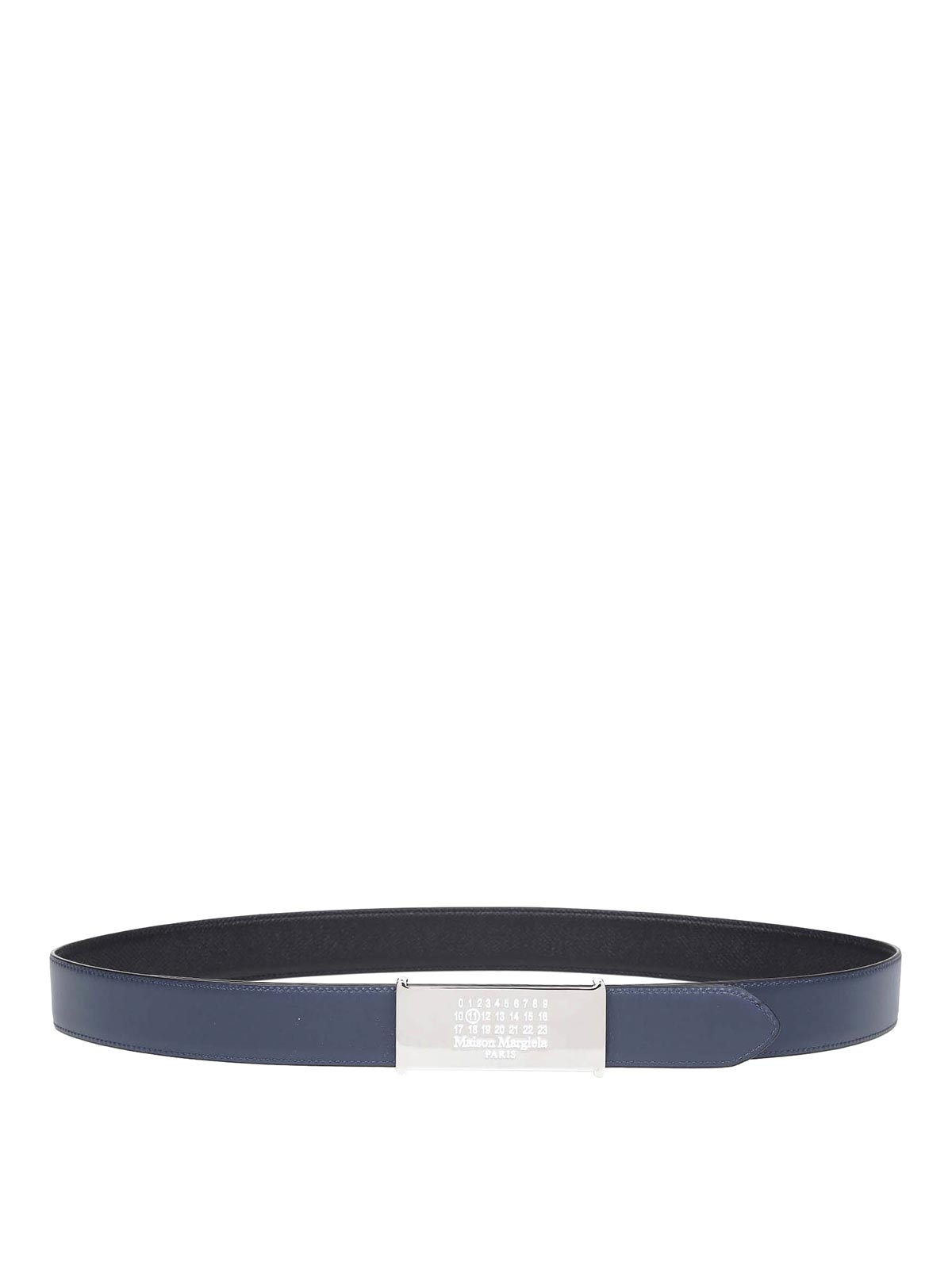 Reversible Blue/Black Leather Belt SA3TP0009P4745H9369 (Maison Margiela / ベルト・サスペンダー ) | Maison Margiela (メゾン マルジェラ)