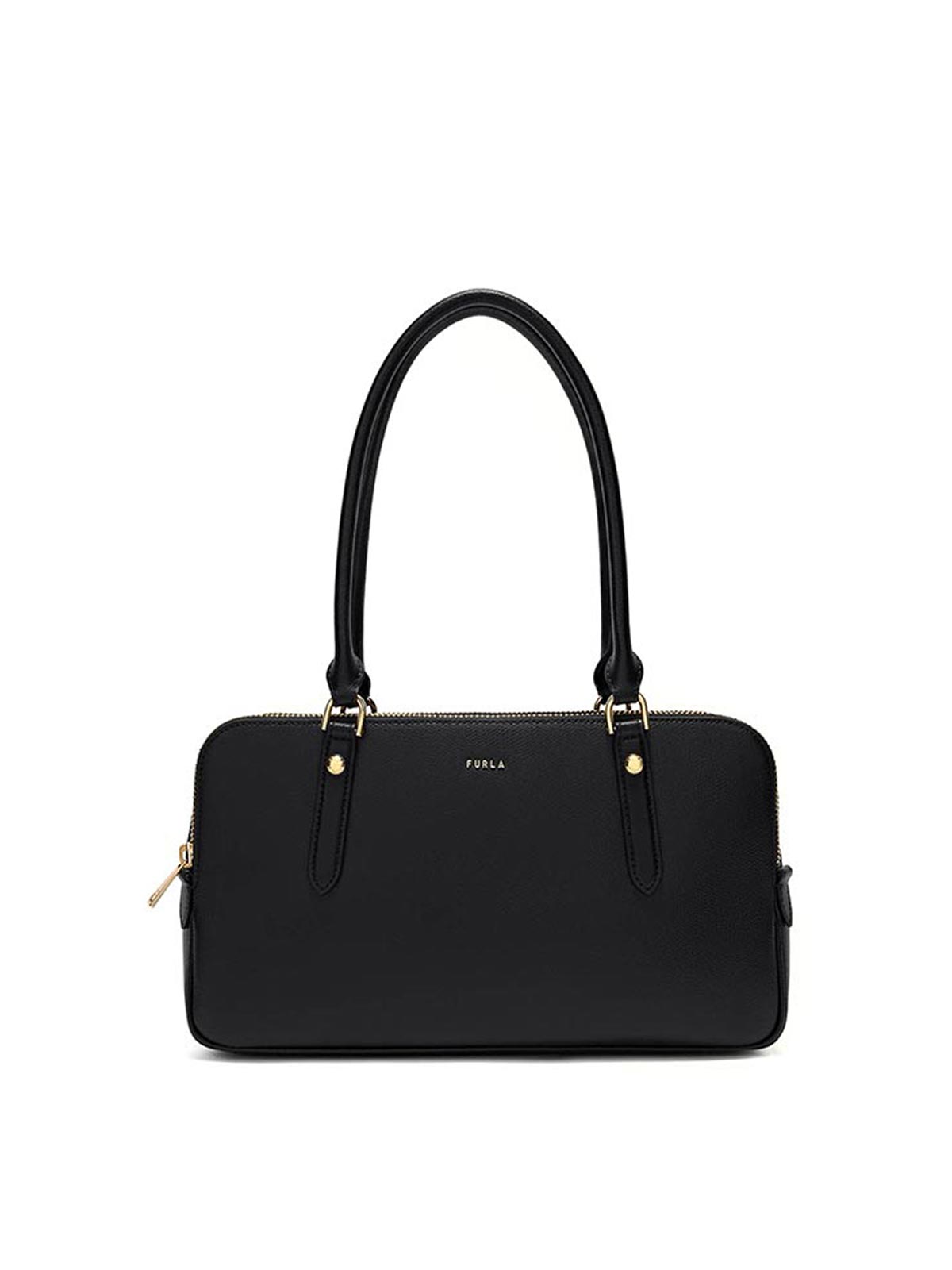 Giulia M Boston Shoulder Bag In Black Leather WB01871BX0460O6000 (FURLA / ハンドバッグ・ショルダーバッグ ) | FURLA (フルラ)