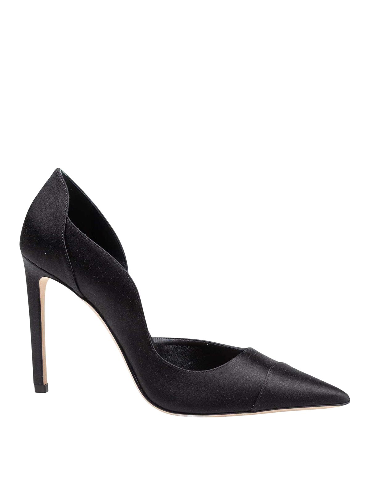 Brigitte 100 Sta decollete in black satin BRIGITTE100SAT (JIMMY CHOO / パンプス・ハイヒール ) | JIMMY CHOO (ジミー チュウ)