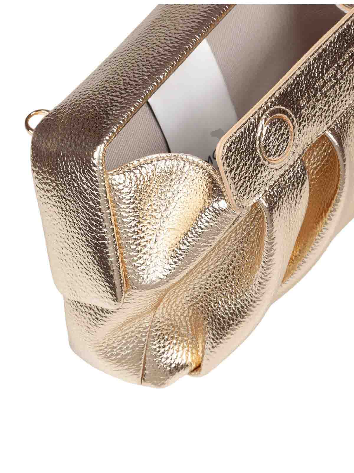 Afrodite Handbag in Vegan Fabric, Gold Color 261WTMAP0OOBL0019A (THEMOIRè / クラッチバッグ・ポーチ ) | THEMOIRè (テモワール)(3)