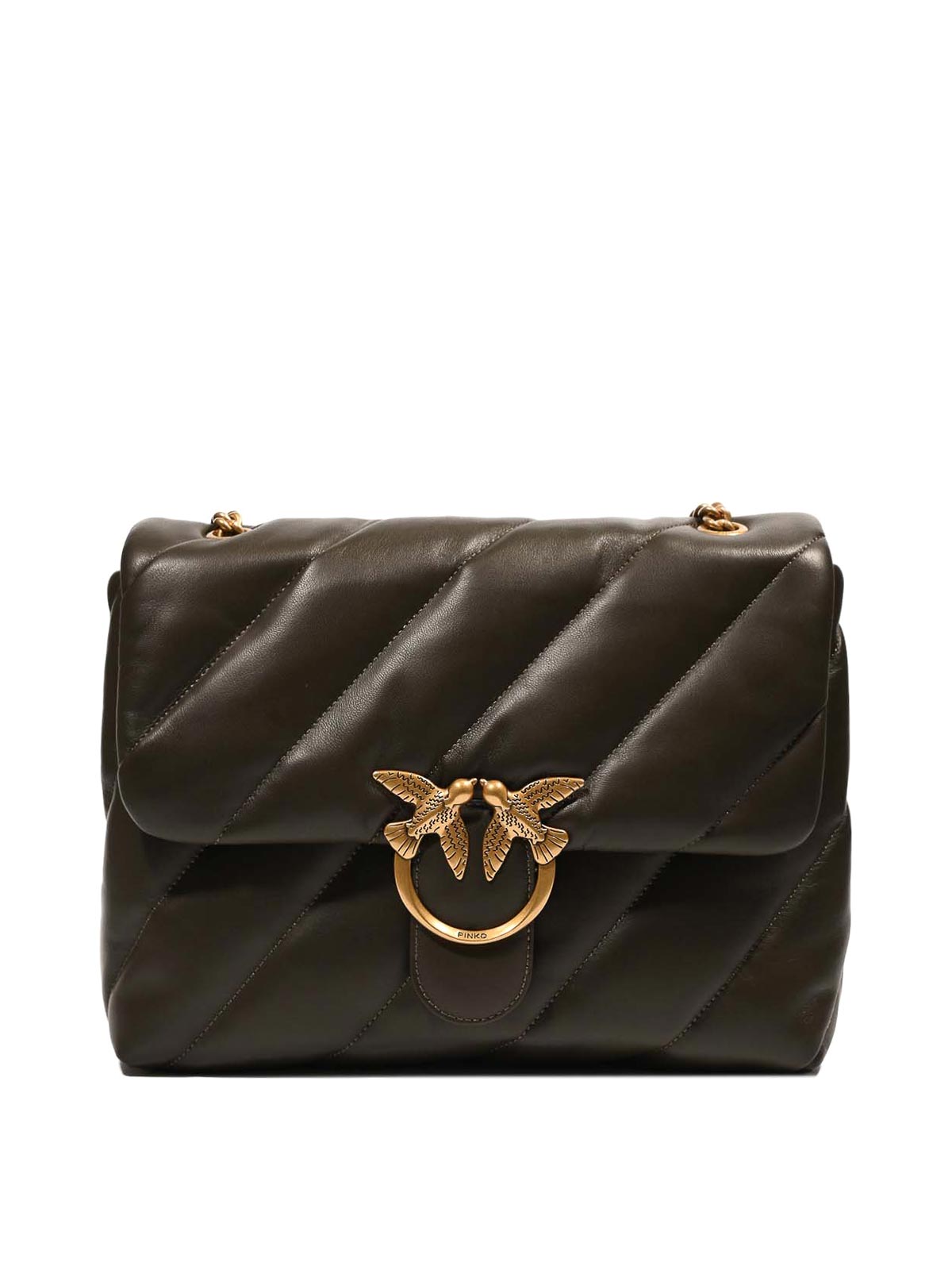 Big Love Puff Maxi Quilt Bag in Mud Green 100037A0F2K35Q (PINKO / ハンドバッグ・ショルダーバッグ ) | PINKO (ピンコ)