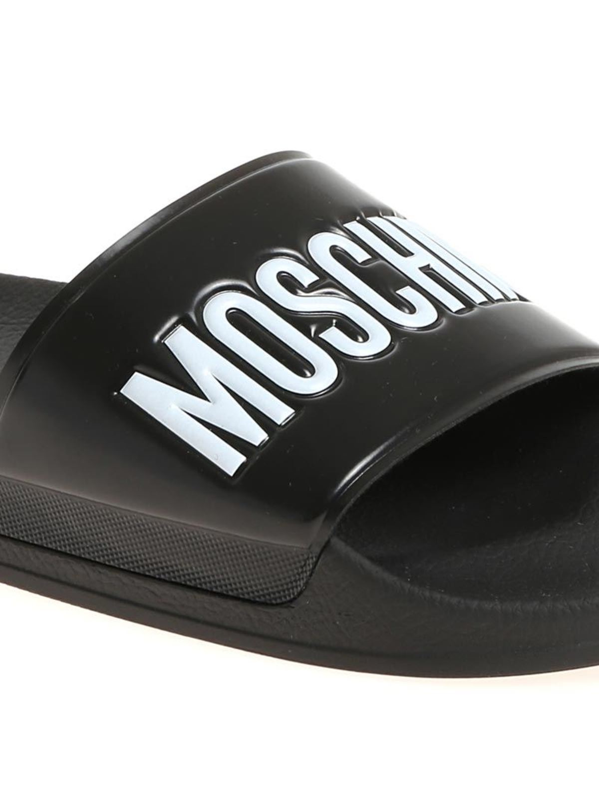 Logo slides in black MB28022G05G10000 (MOSCHINO / サンダル ) | MOSCHINO (モスキーノ)(4)