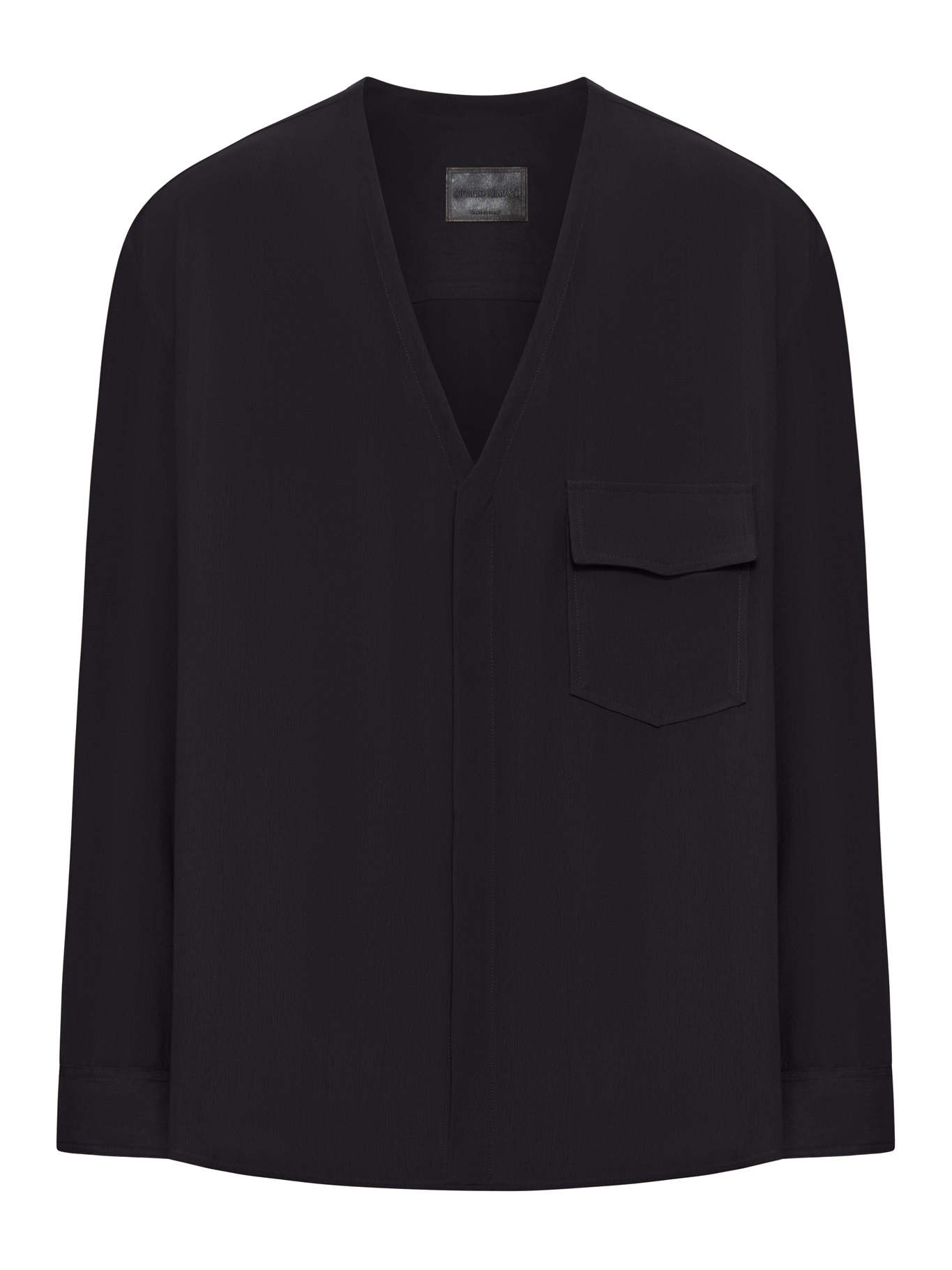 VISCOSE BLOUSE WITH V-NECK AND PATCH POCKET GM003432TE10069UC001 (GIORGIO ARMANI / ブレザー・ジャケット ) | GIORGIO ARMANI (ジョルジオ アルマーニ)