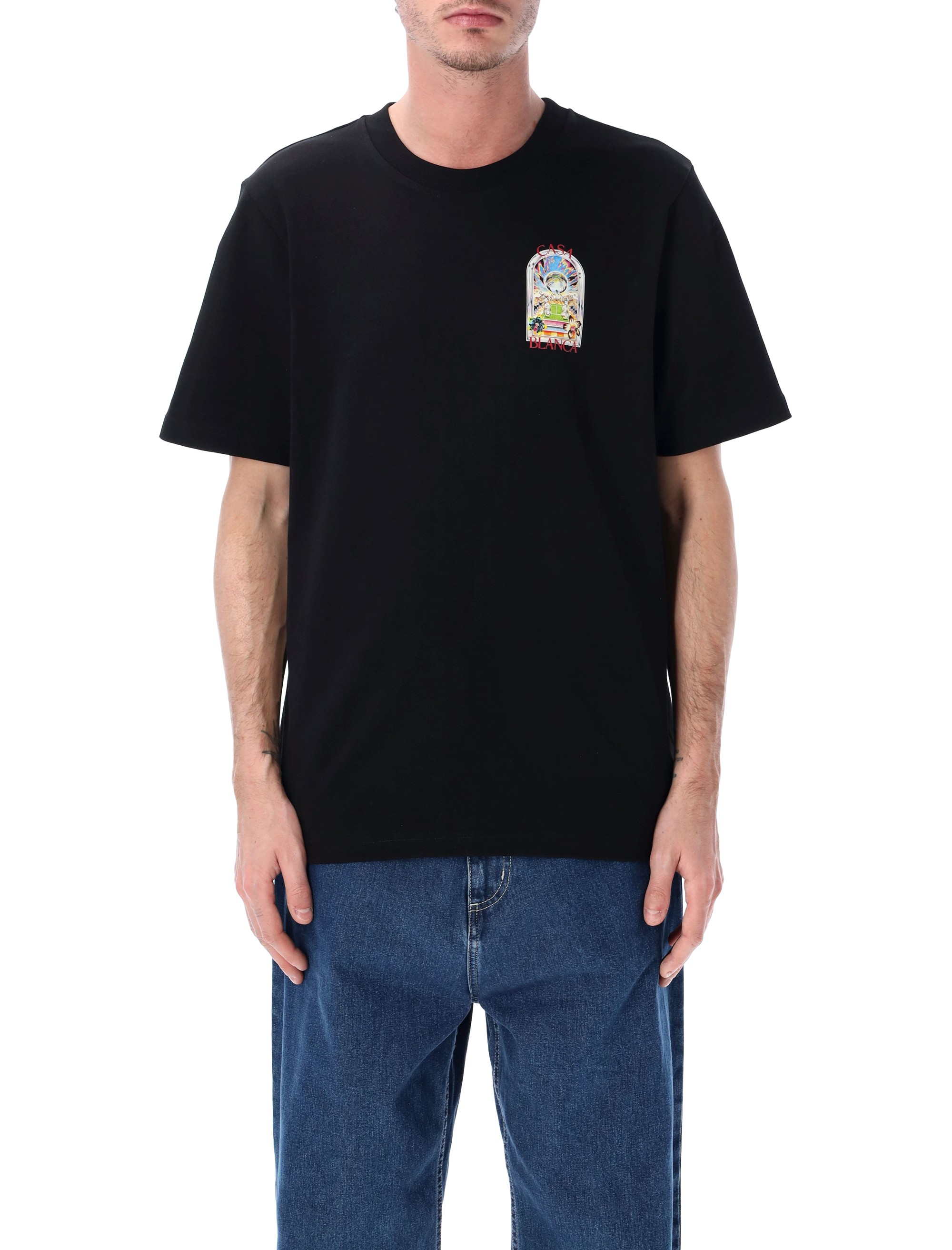Casablanca T-shirts and Polos Black MSS26JTS0010909 (Casablanca / Tシャツ・カットソー ) | Casablanca (カサブランカ)