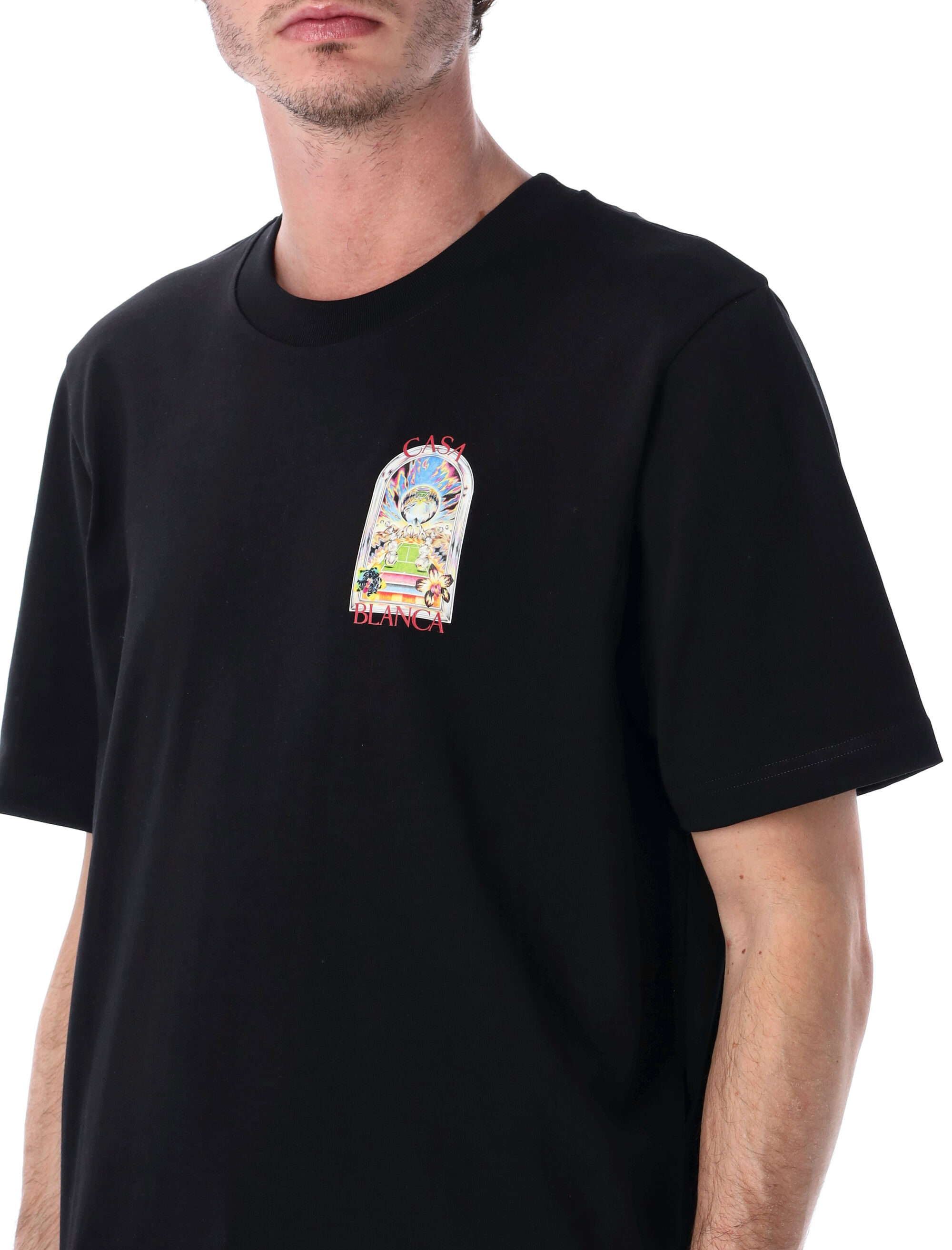 Casablanca T-shirts and Polos Black MSS26JTS0010909 (Casablanca / Tシャツ・カットソー ) | Casablanca (カサブランカ)(2)