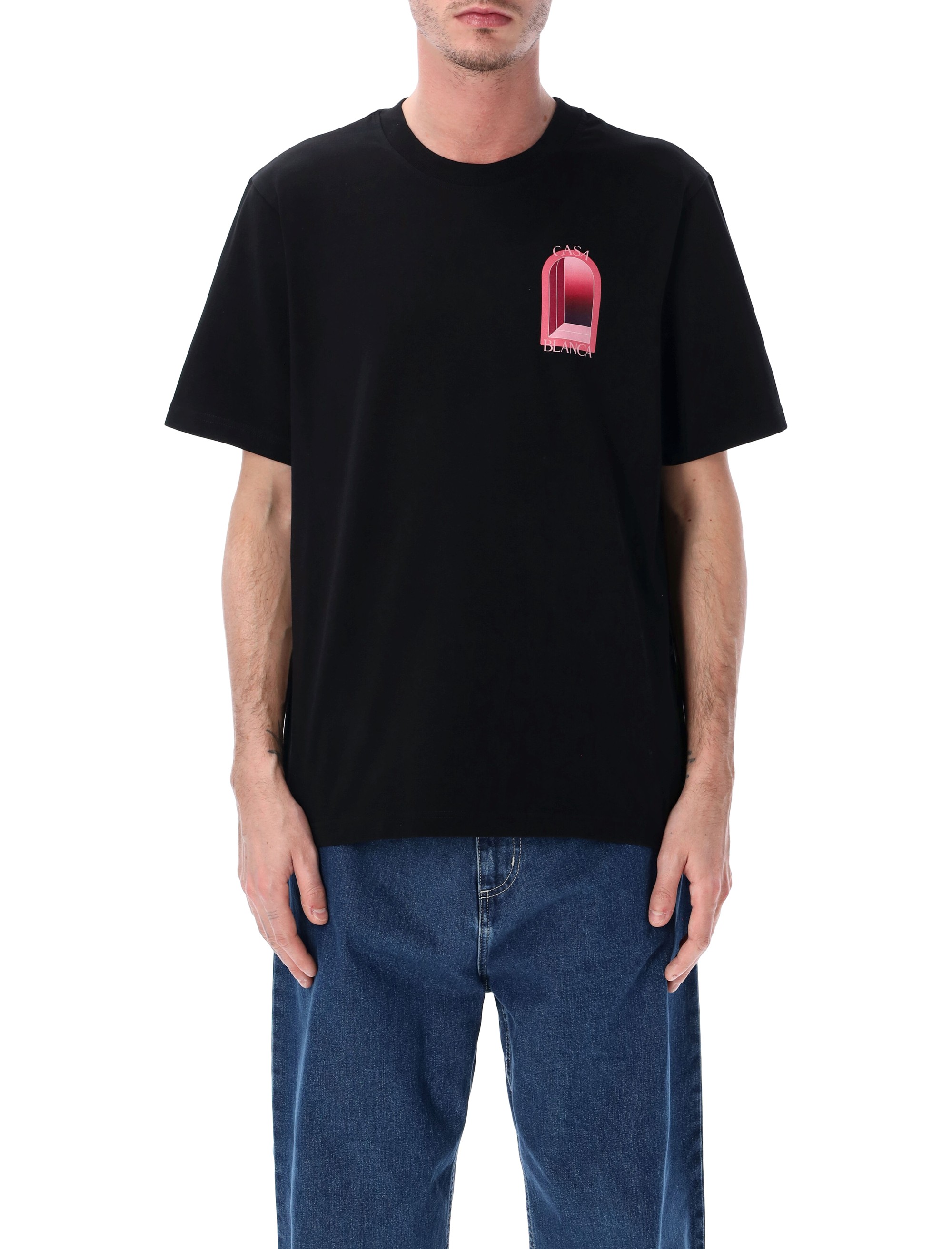 Casablanca T-shirts and Polos Black MSS26JTS0011111 (Casablanca / Tシャツ・カットソー ) | Casablanca (カサブランカ)