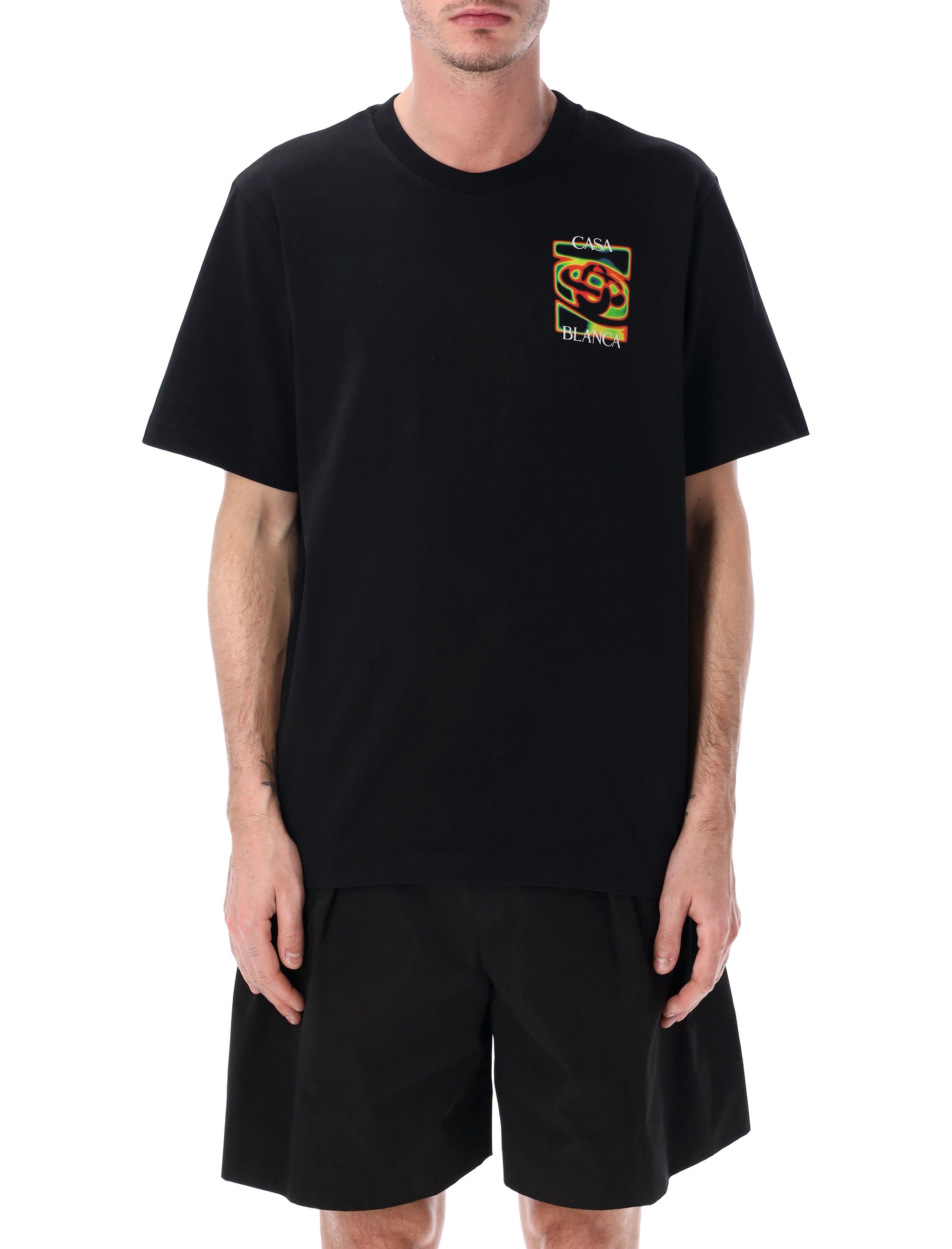 Casablanca T-shirts and Polos Black MSP26JTS0010606 (Casablanca / Tシャツ・カットソー ) | Casablanca (カサブランカ)