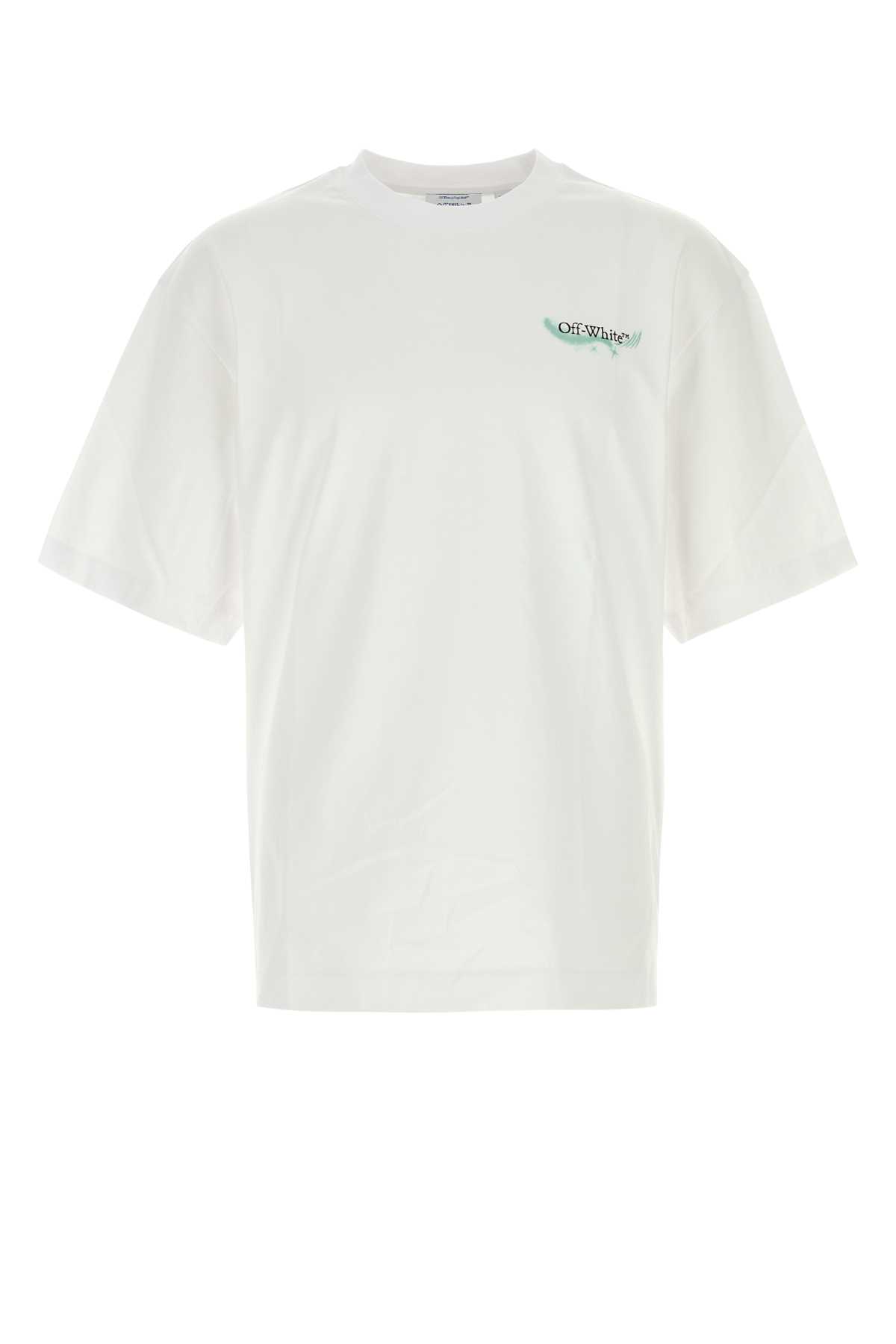 White cotton t-shirt 44MAA120S26J00E100 (Off-White / Tシャツ・カットソー ) | Off-White (オフホワイト)
