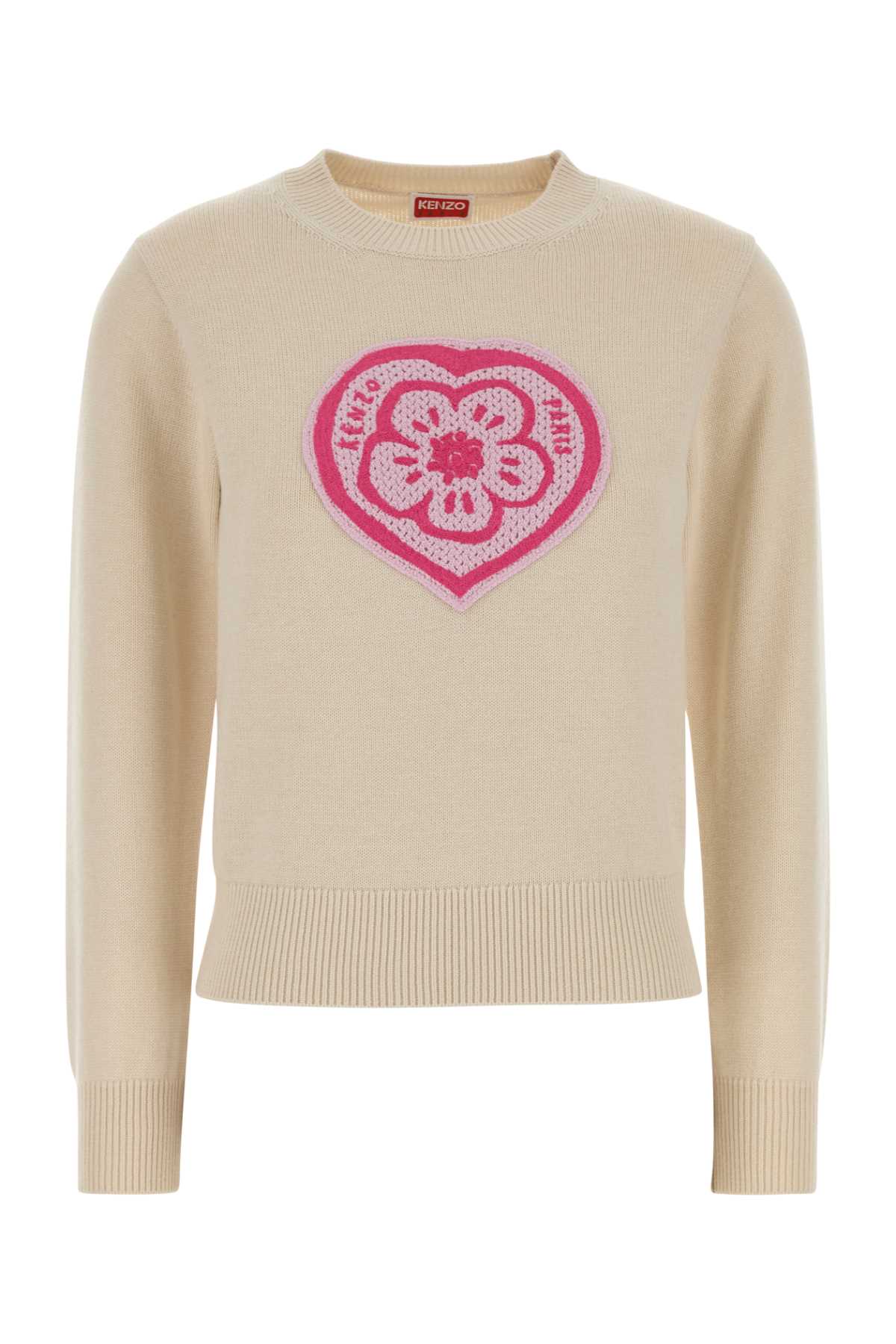 Cream cotton blend sweater FG52PU7433LN03 (KENZO / ニット・セーター・カーディガン ) | KENZO (ケンゾー)