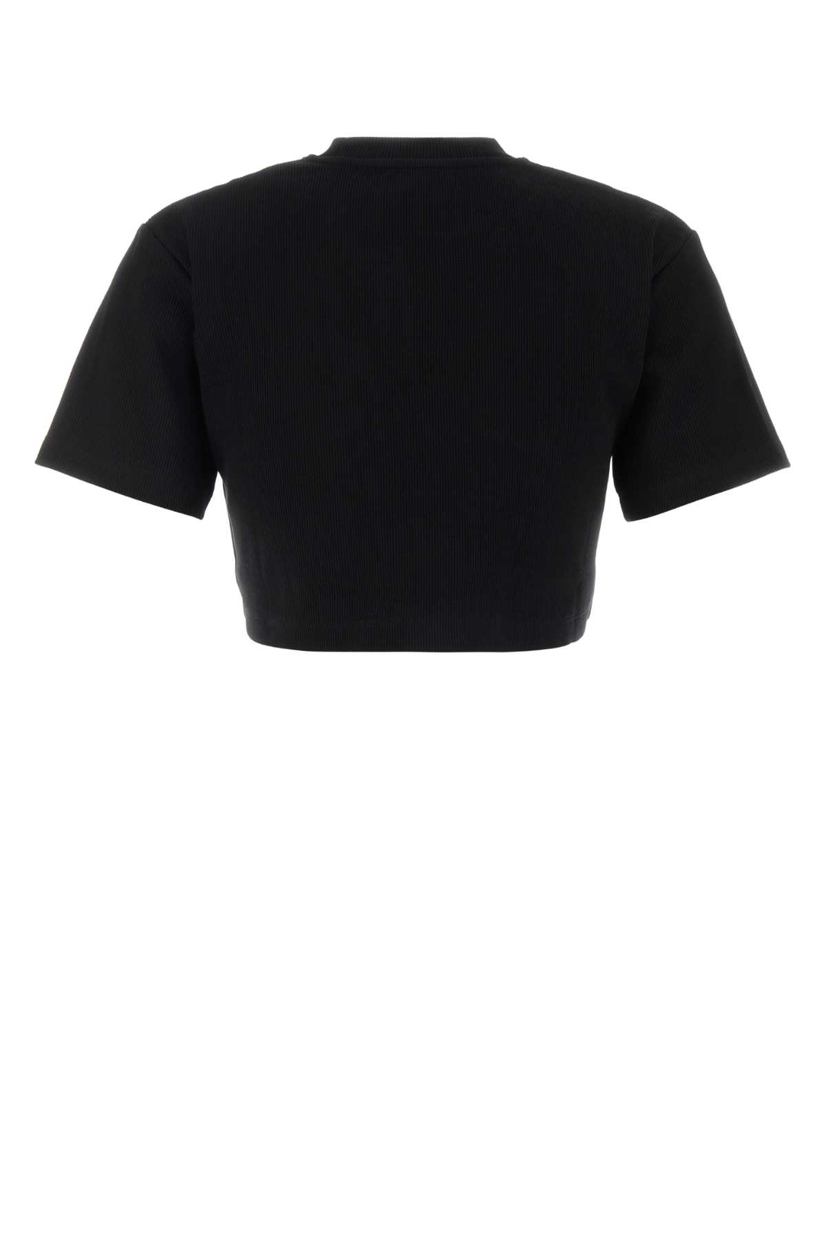 Black stretch cotton t-shirt 2AA081C99JER0041001 (Off-White / Tシャツ・カットソー ) | Off-White (オフホワイト)(1)