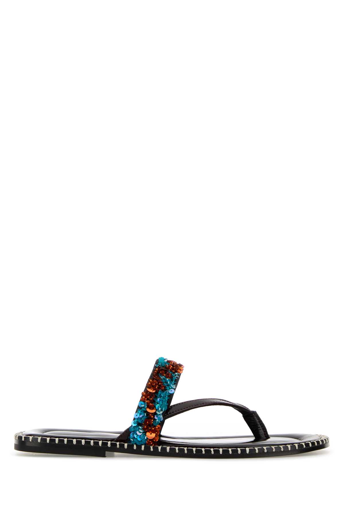 Chocolate leather thong slippers 2610117730857503 (Dries Van Noten / サンダル ) | Dries Van Noten (ドリスヴァンノッテン)