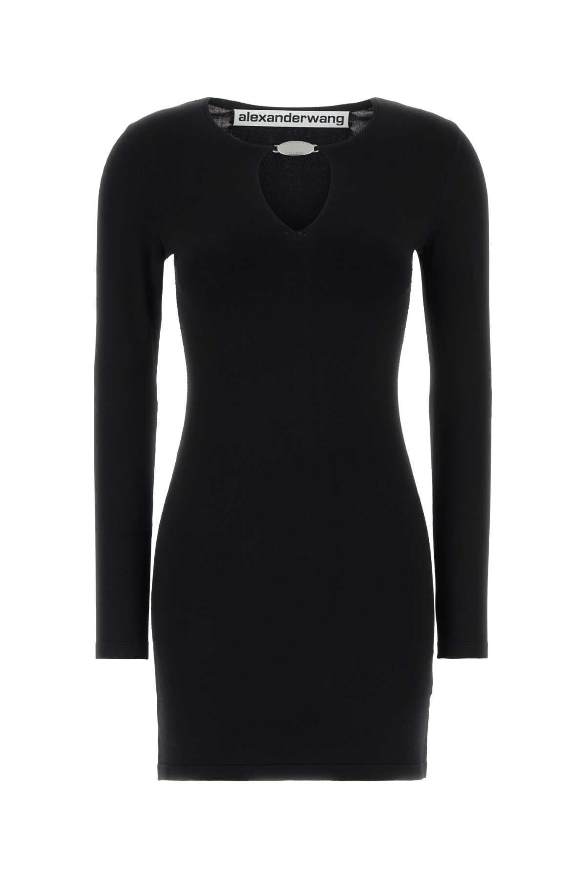Black stretch viscose blend mini dress 1KC1266096001 (alexanderwang / ワンピース・ドレス・オールインワン ) | alexanderwang (アレキサンダーワン)