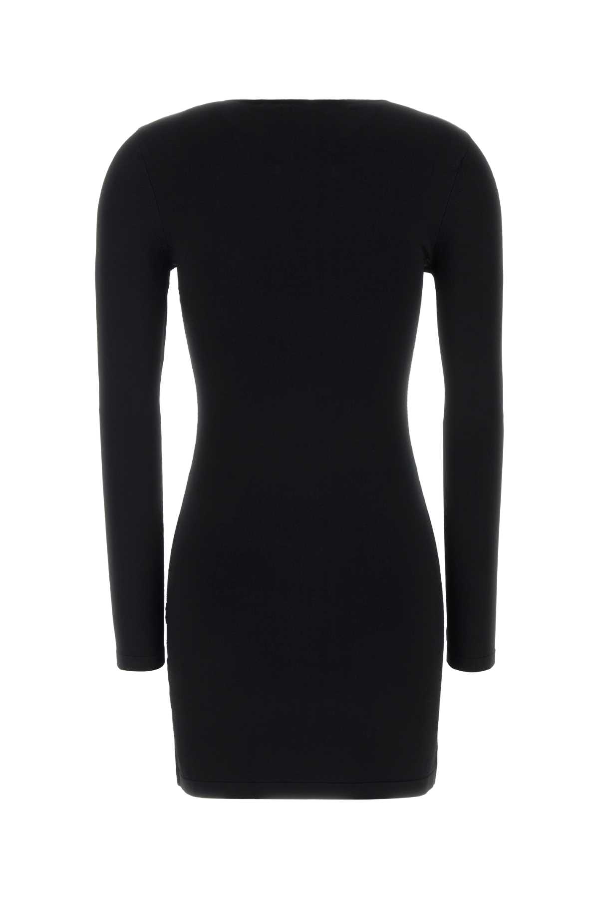 Black stretch viscose blend mini dress 1KC1266096001 (alexanderwang / ワンピース・ドレス・オールインワン ) | alexanderwang (アレキサンダーワン)(1)